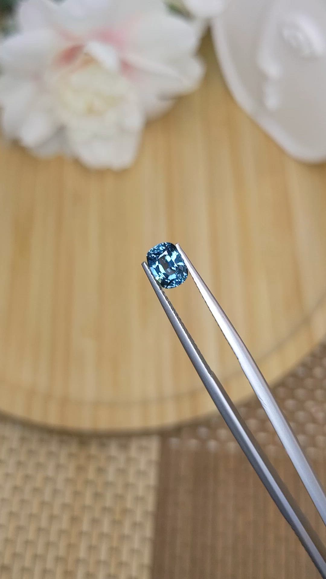 1.10 Ct. Greenish Blue Spinel from Ceylon (Sri Lanka) Size Video