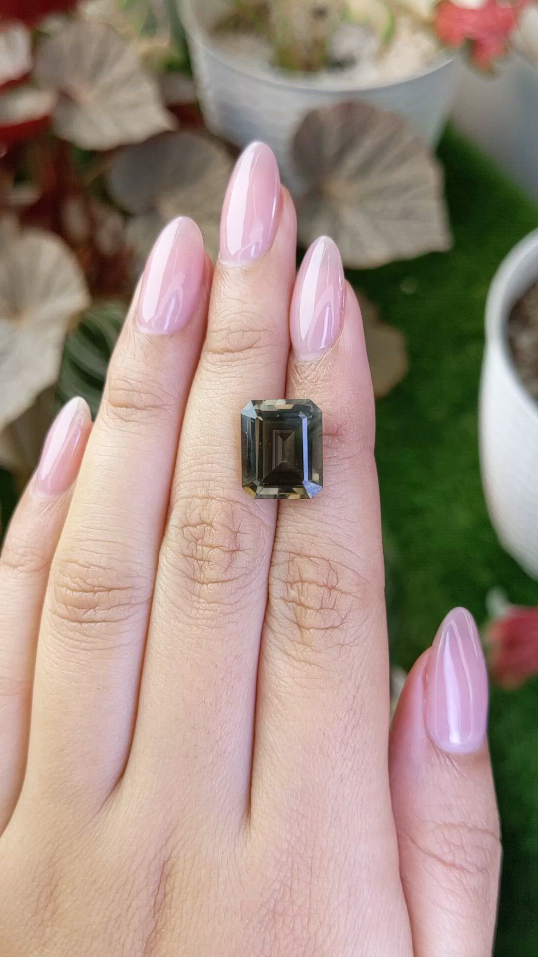 8.41 Ct. Yellowish Green Sinhalite from Ceylon (Sri Lanka) Size Video