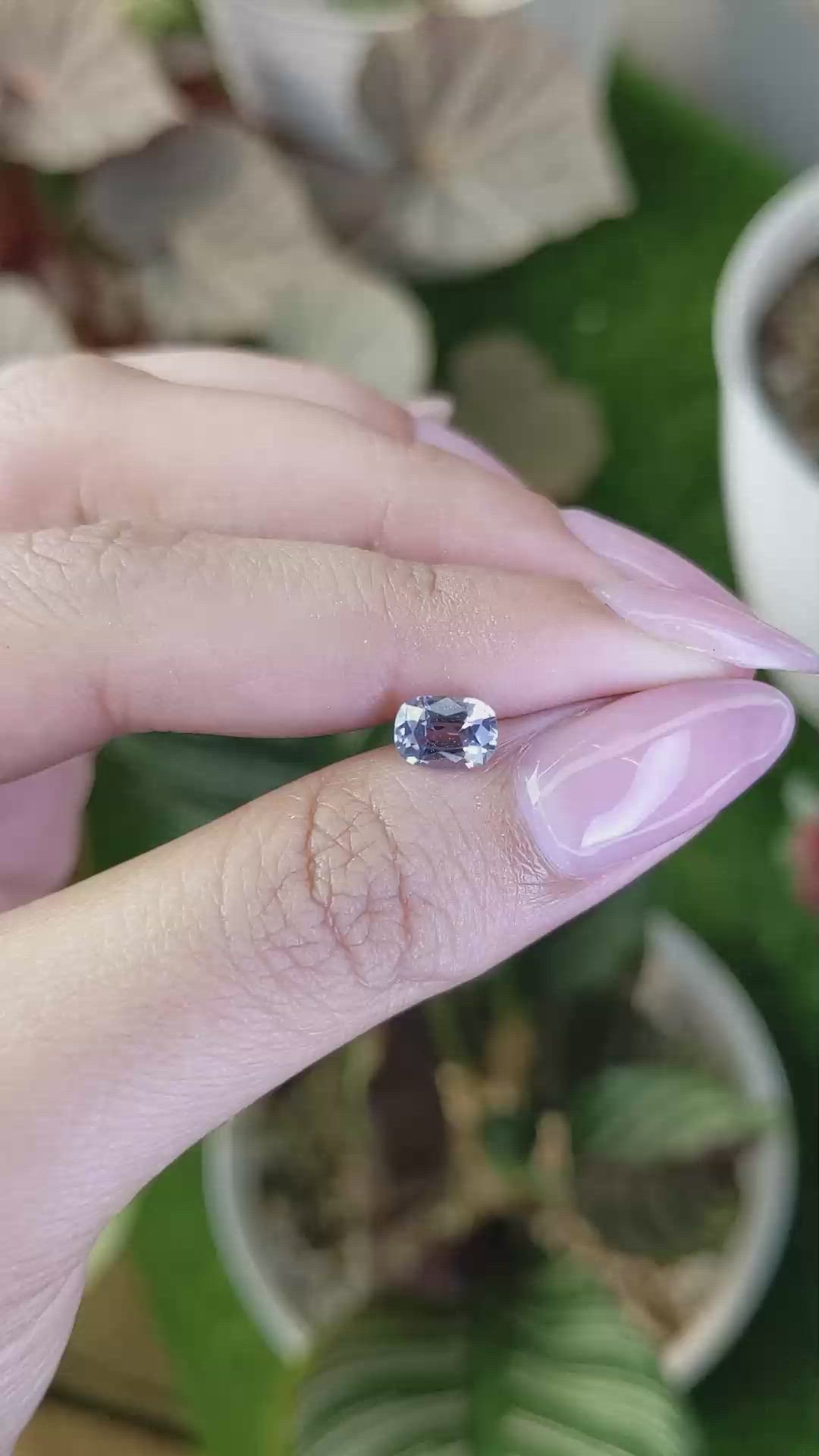 1.06 Ct. Purplish Blue Spinel from Ceylon (Sri Lanka) Size Video