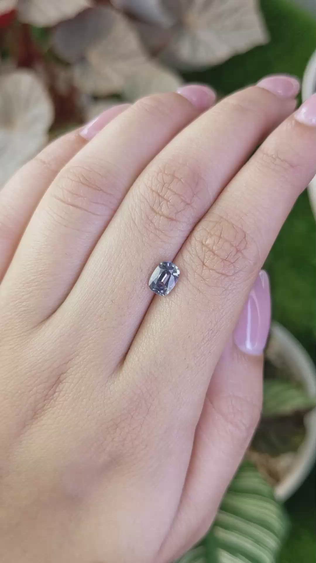 1.06 Ct. Purplish Blue Spinel from Ceylon (Sri Lanka) Size Video