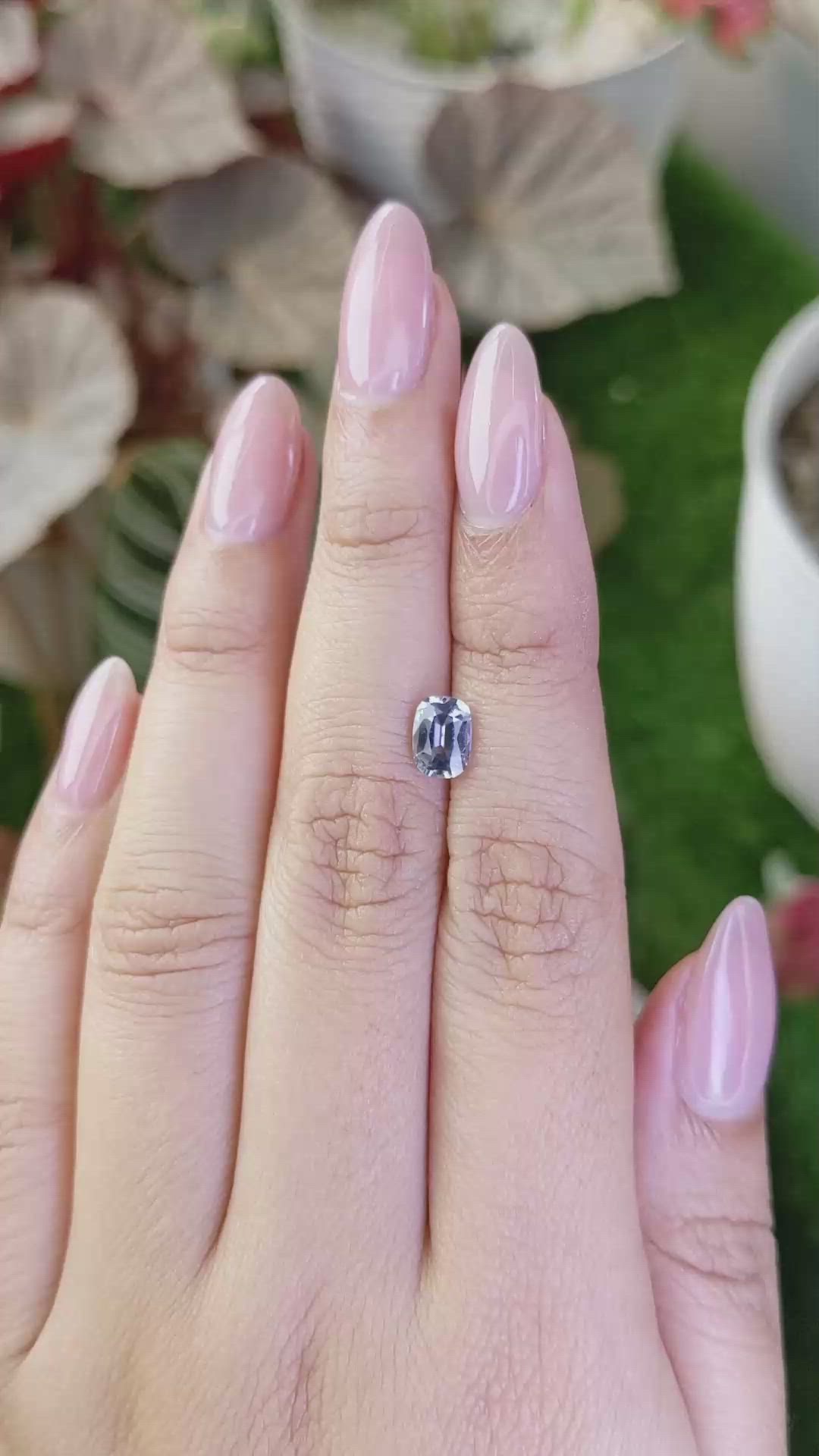 1.06 Ct. Purplish Blue Spinel from Ceylon (Sri Lanka) Size Video