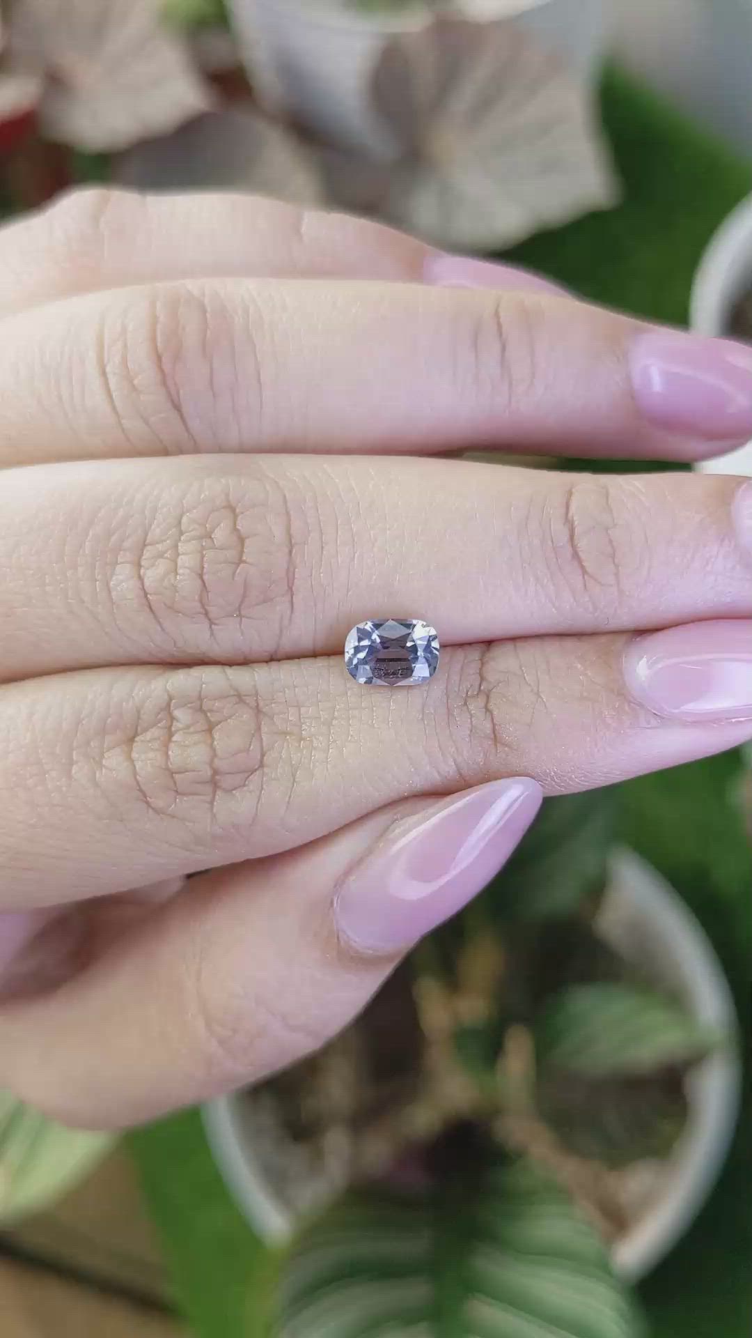 1.06 Ct. Purplish Blue Spinel from Ceylon (Sri Lanka) Size Video