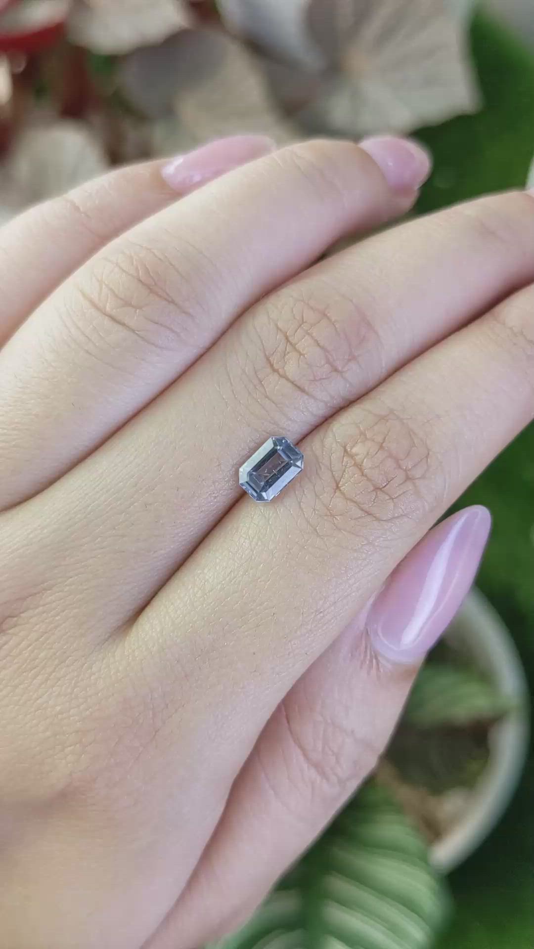 1.10 Ct. Greyish Blue Spinel from Ceylon (Sri Lanka) Size Video