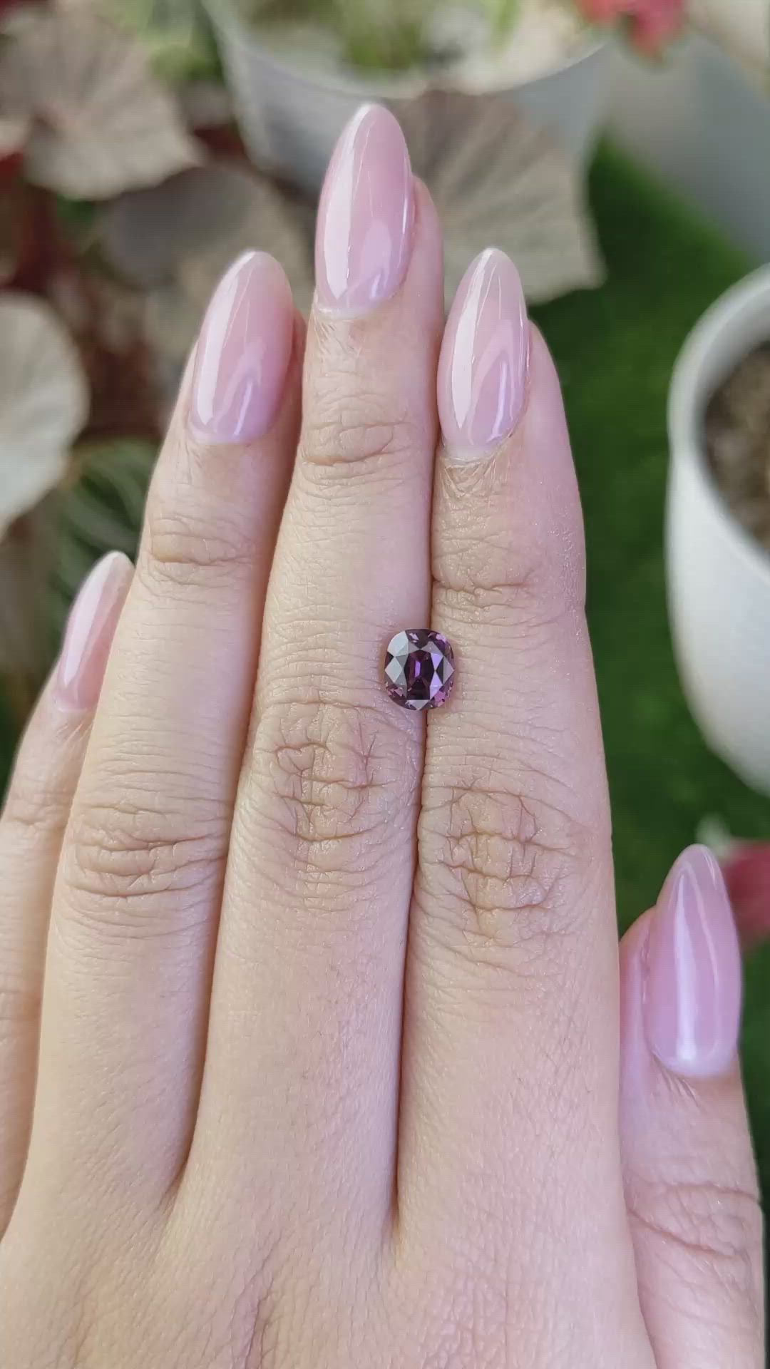 1.25 Ct. Purplish Pink Spinel from Ceylon (Sri Lanka) Size Video