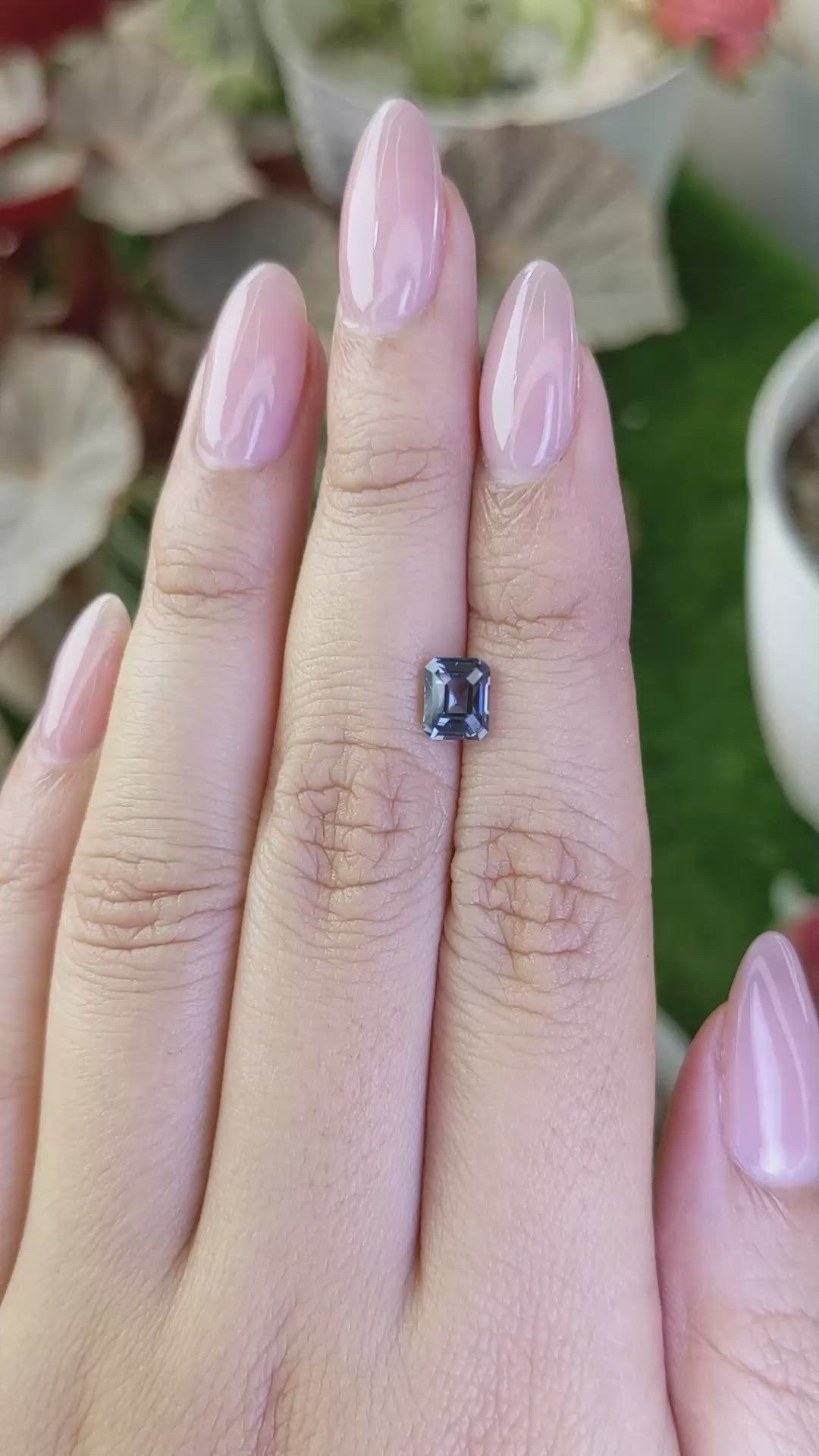1.18 Ct. Greyish Blue Spinel from Ceylon (Sri Lanka) Size Video