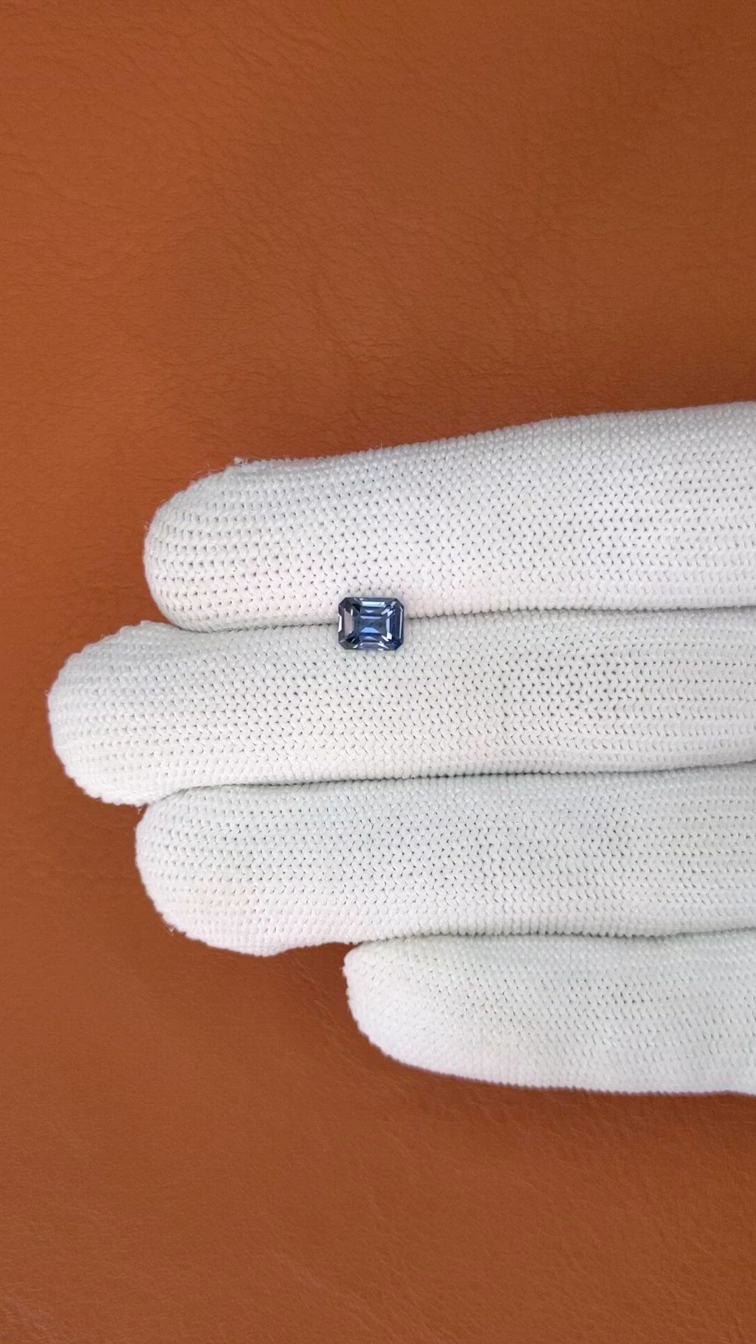 1.18 Ct. Greyish Blue Spinel from Ceylon (Sri Lanka) Size Video