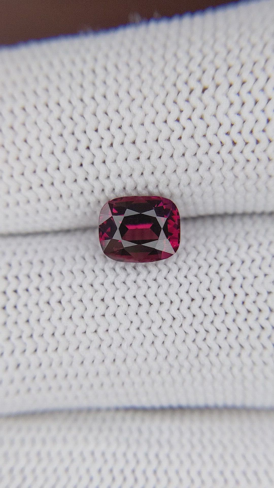 1.76 Ct. Pinkish Red Garnet Size Video