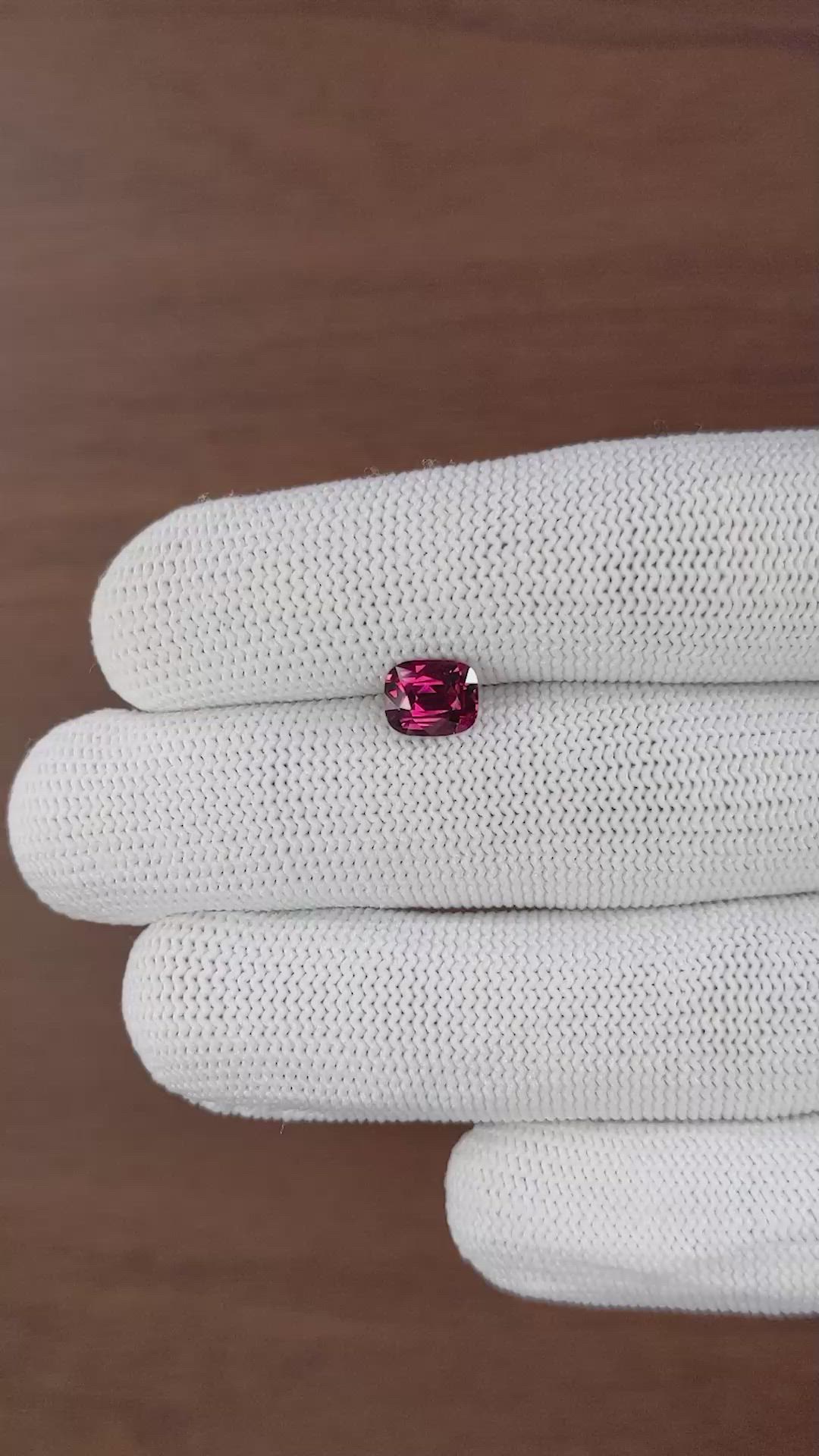 1.76 Ct. Pinkish Red Garnet Size Video