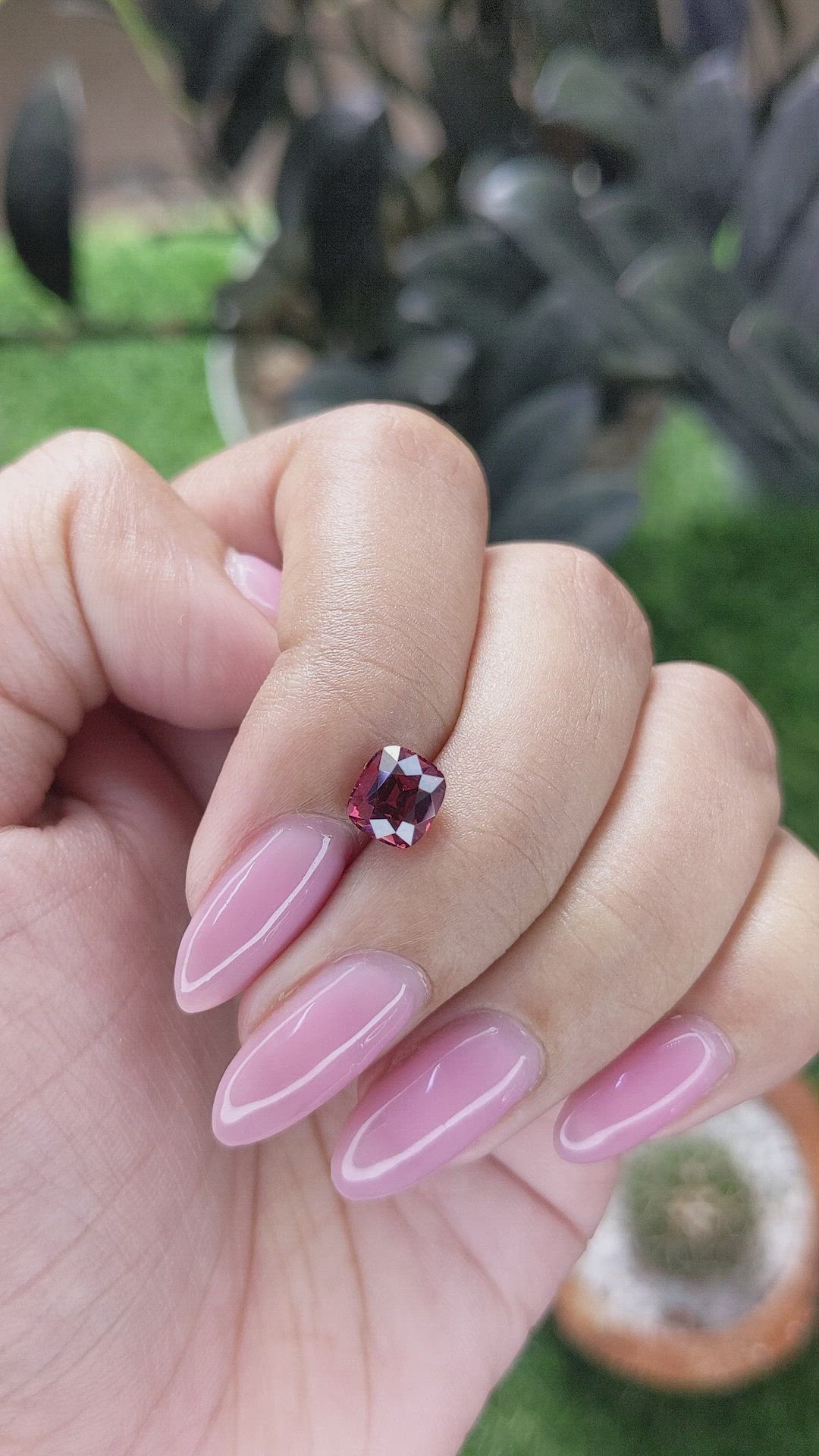 1.57 Ct. Reddish Brown Garnet Size Video