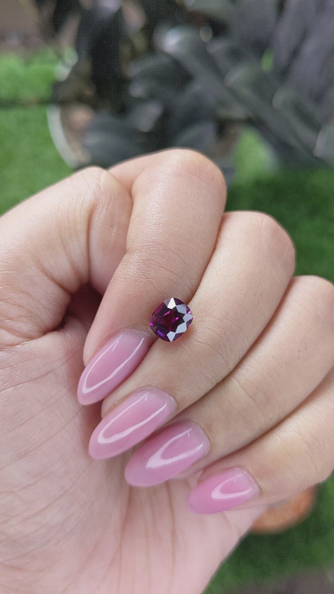 1.73 Ct. Pink Malaya Garnet Size Video