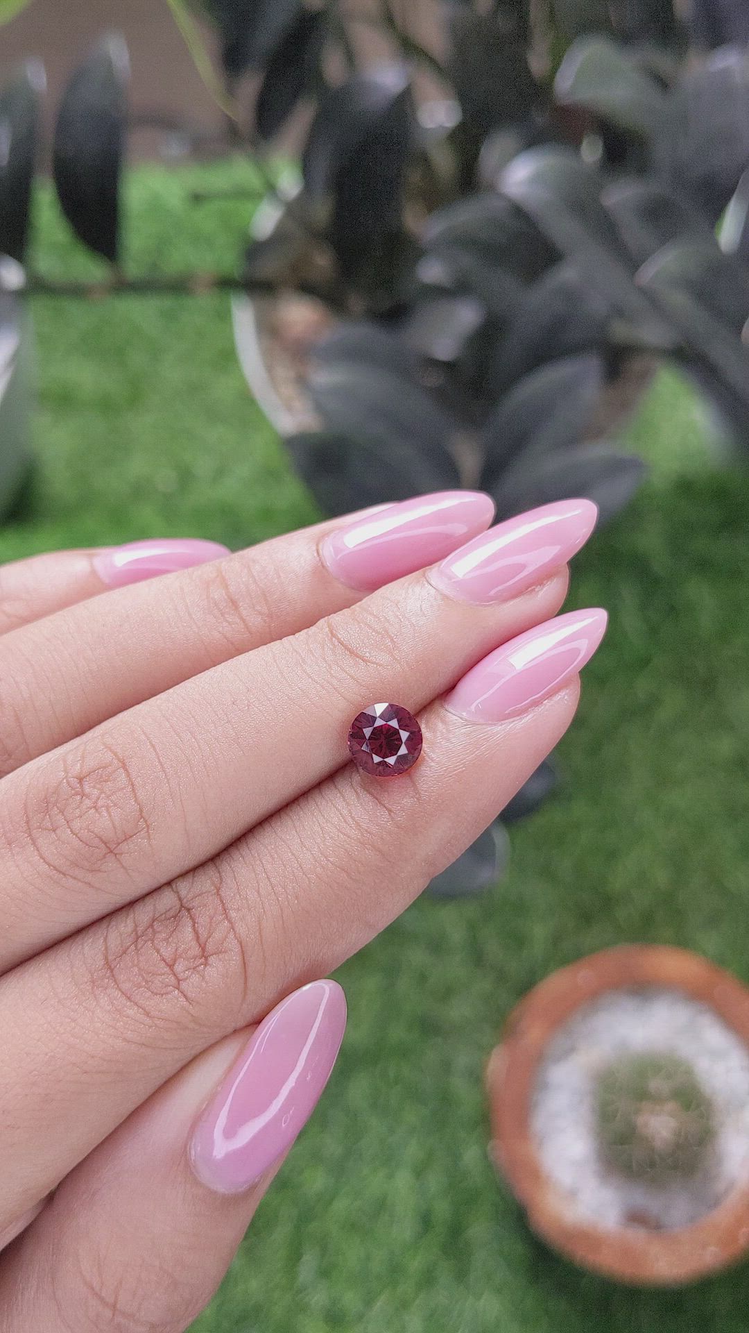 1.65 Ct. Red Rhodolite Garnet Size Video