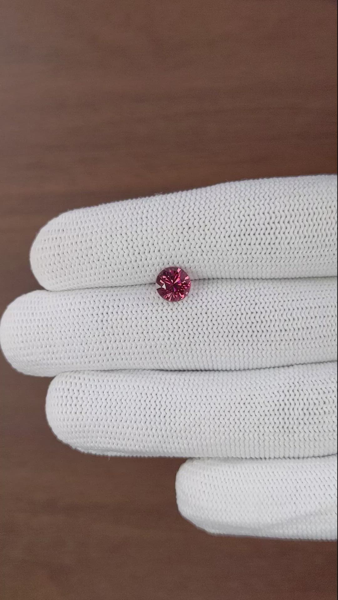 1.65 Ct. Red Rhodolite Garnet Size Video