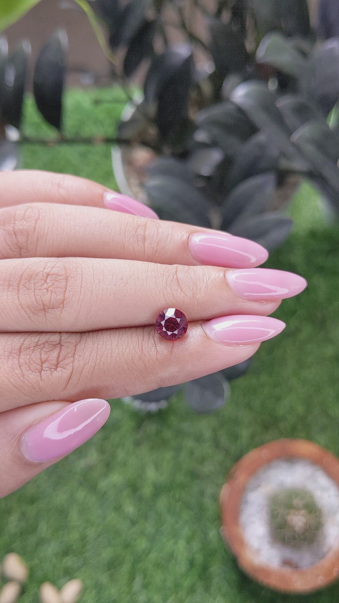 1.65 Ct. Red Rhodolite Garnet Size Video