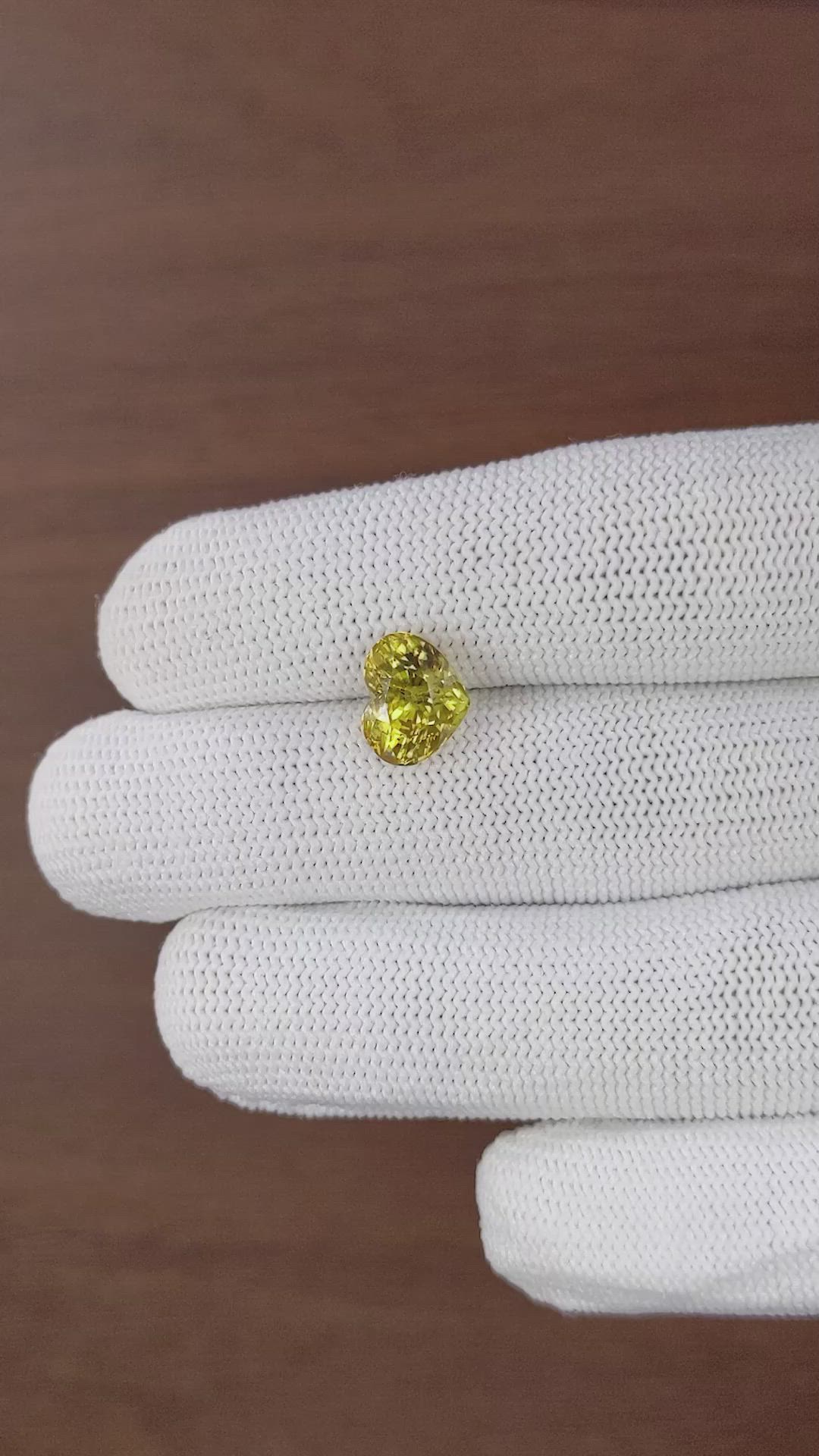3.89 Ct. Greenish Yellow Sphene (Titanite) Size Video