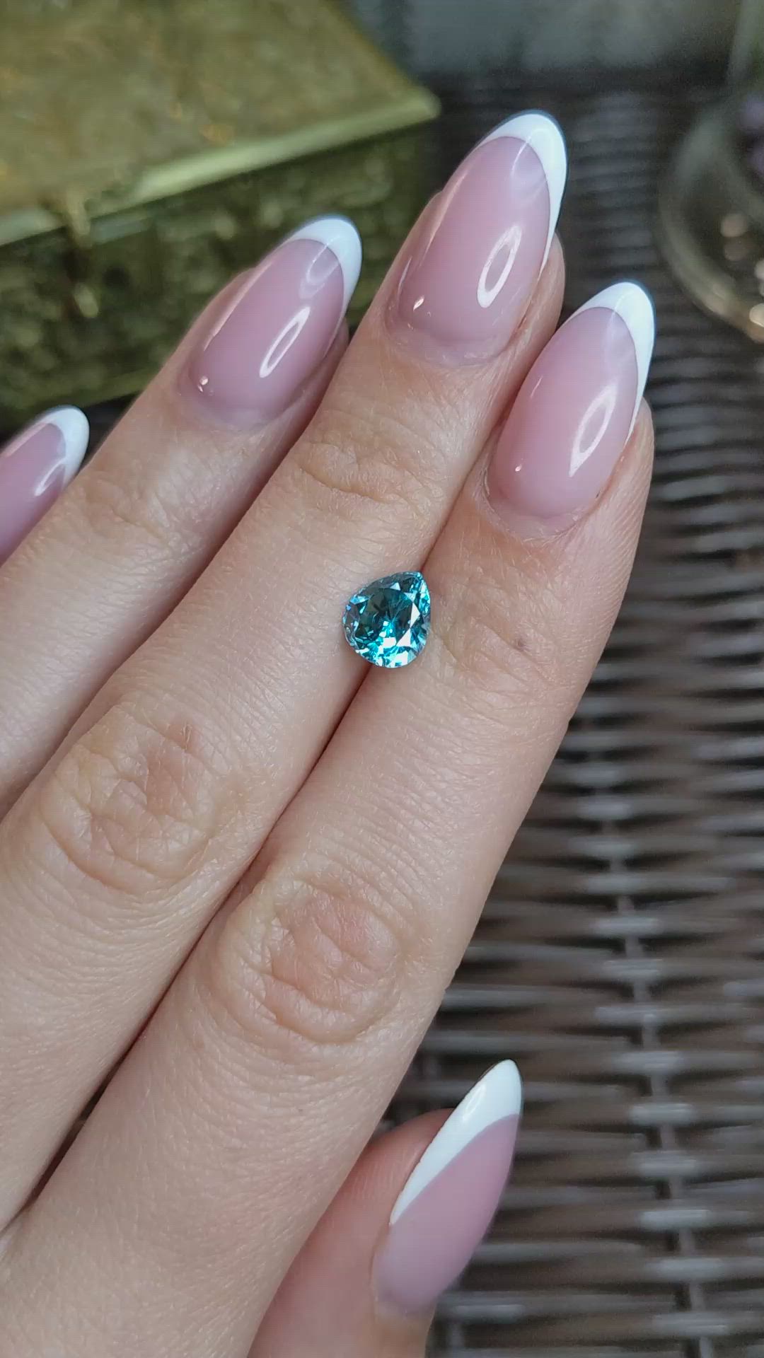 2.49 Ct. Blue Zircon from Cambodia Size Video
