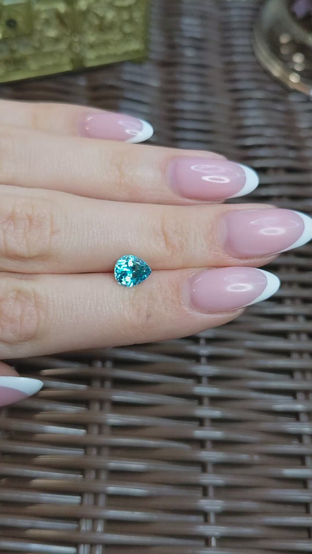 2.49 Ct. Blue Zircon from Cambodia Size Video