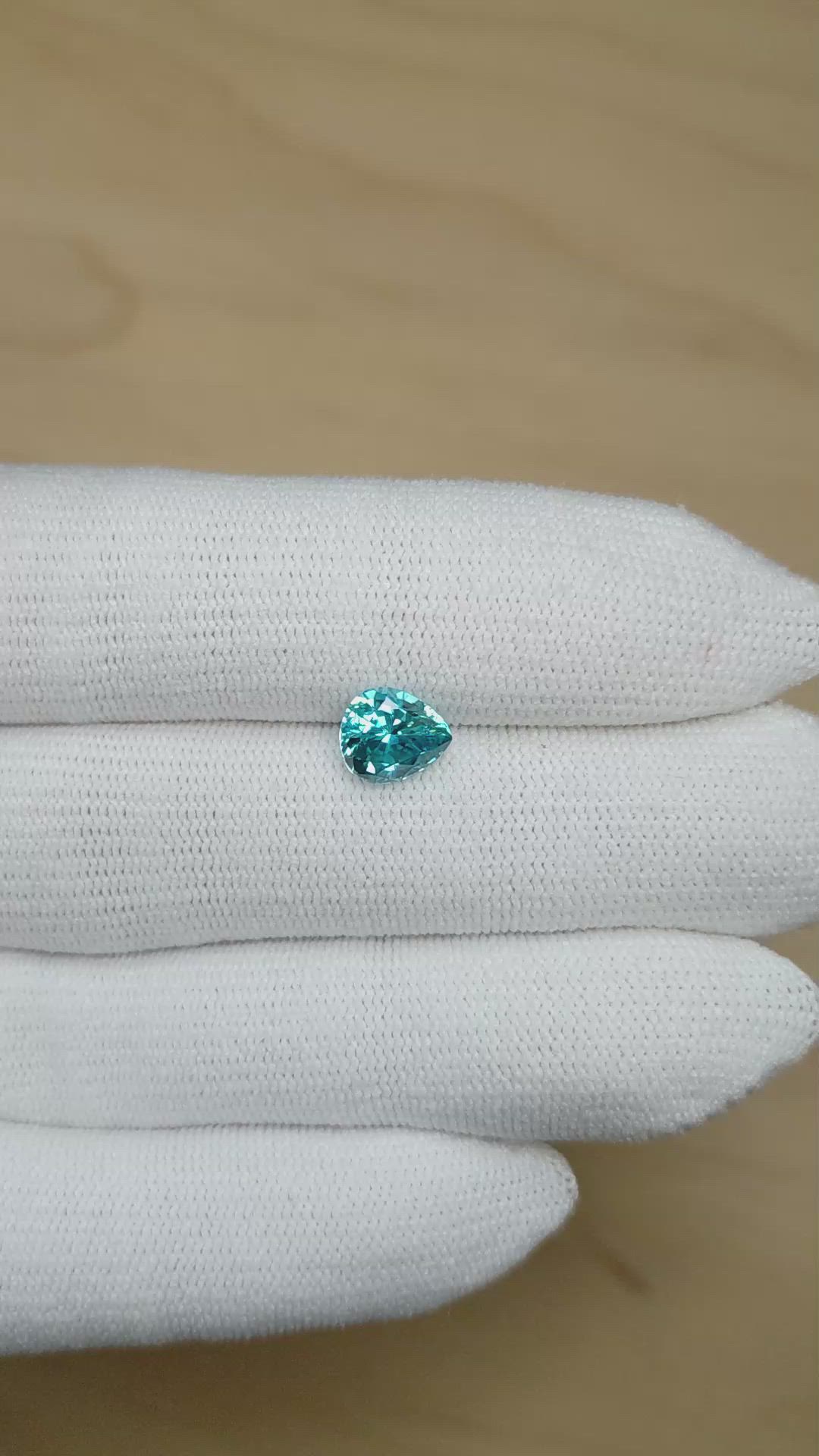2.49 Ct. Blue Zircon from Cambodia Size Video