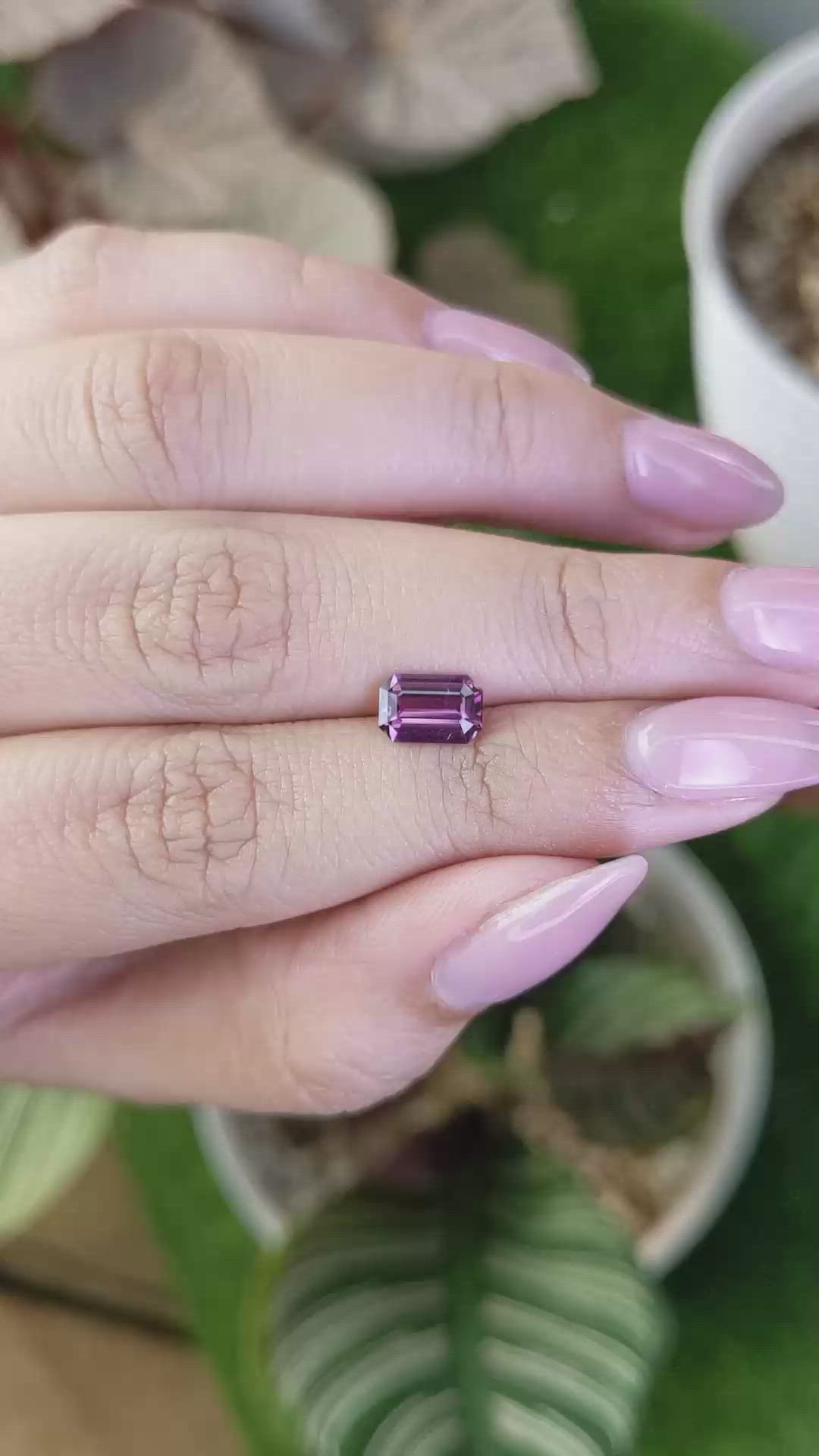1.16 Ct. Purplish Pink Spinel from Ceylon (Sri Lanka) Size Video
