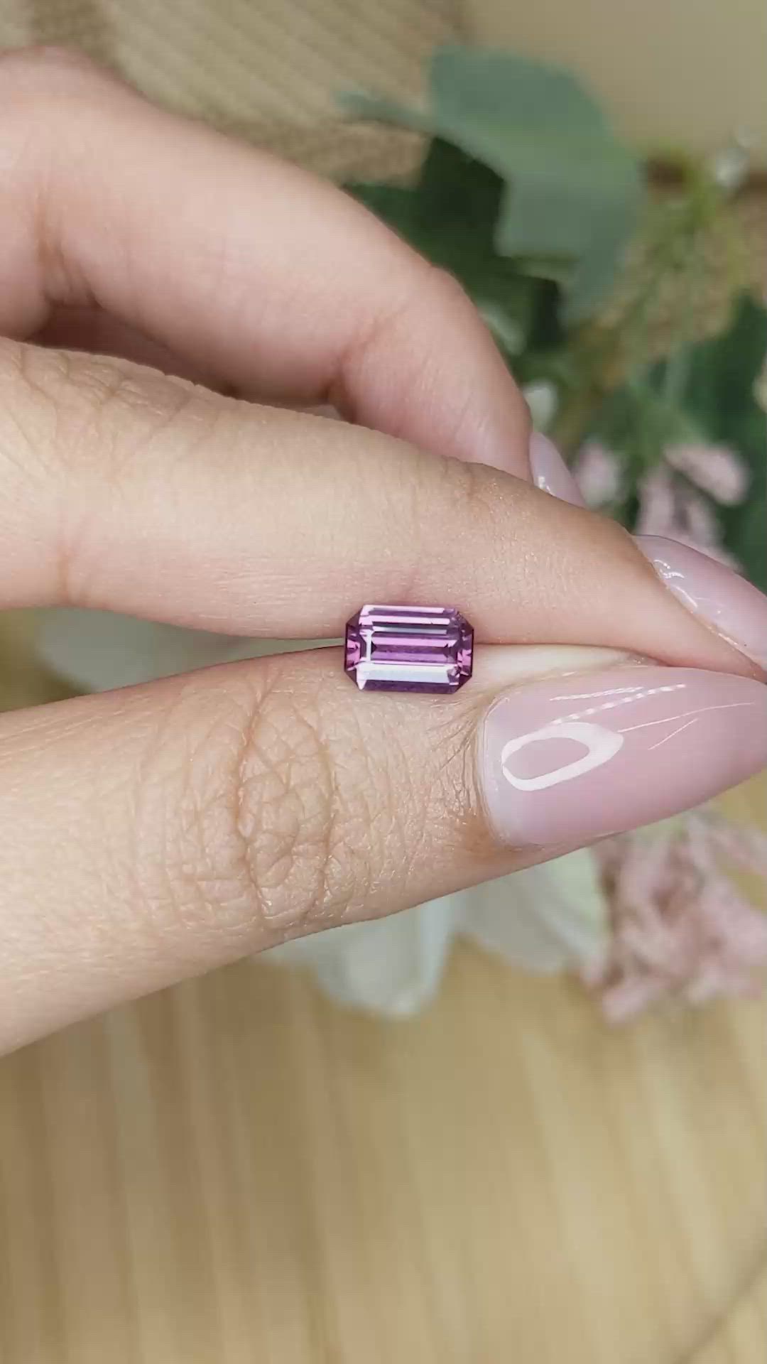 1.16 Ct. Purplish Pink Spinel from Ceylon (Sri Lanka) Size Video