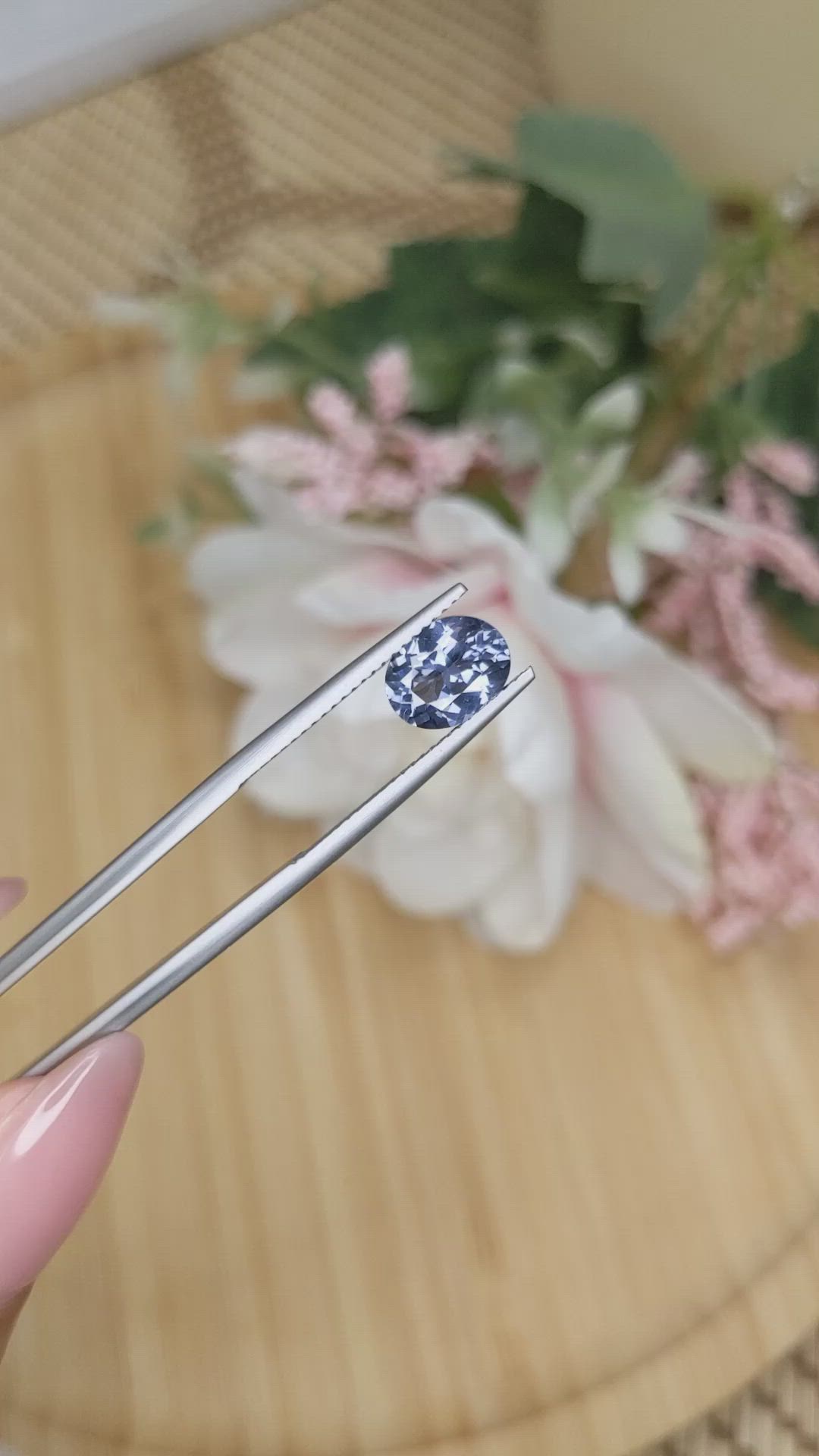 1.54 Ct. Blue Spinel from Ceylon (Sri Lanka) Size Video