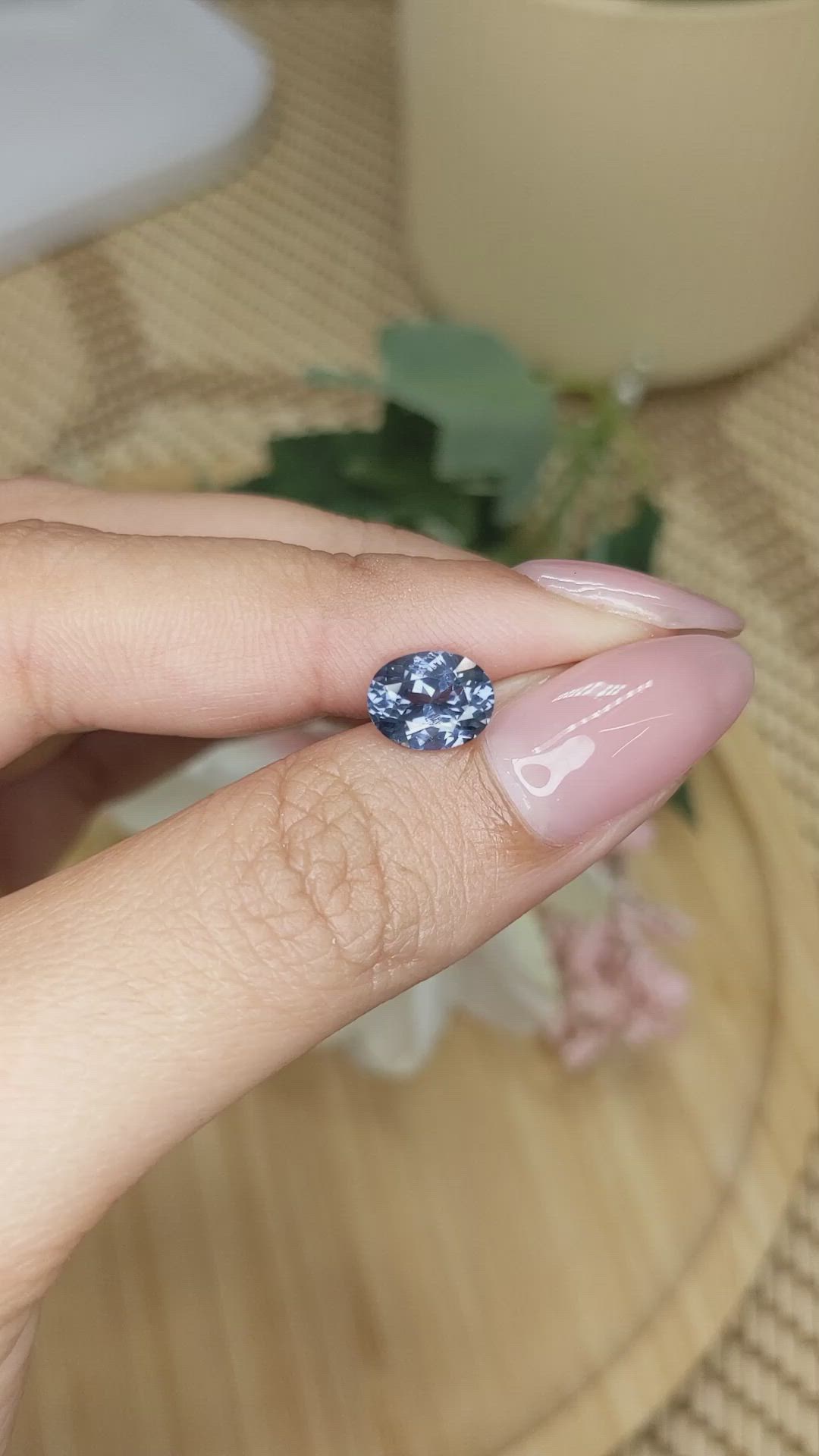 1.54 Ct. Blue Spinel from Ceylon (Sri Lanka) Size Video