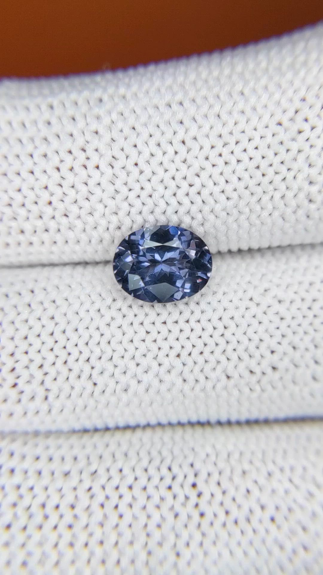 1.54 Ct. Blue Spinel from Ceylon (Sri Lanka) Size Video