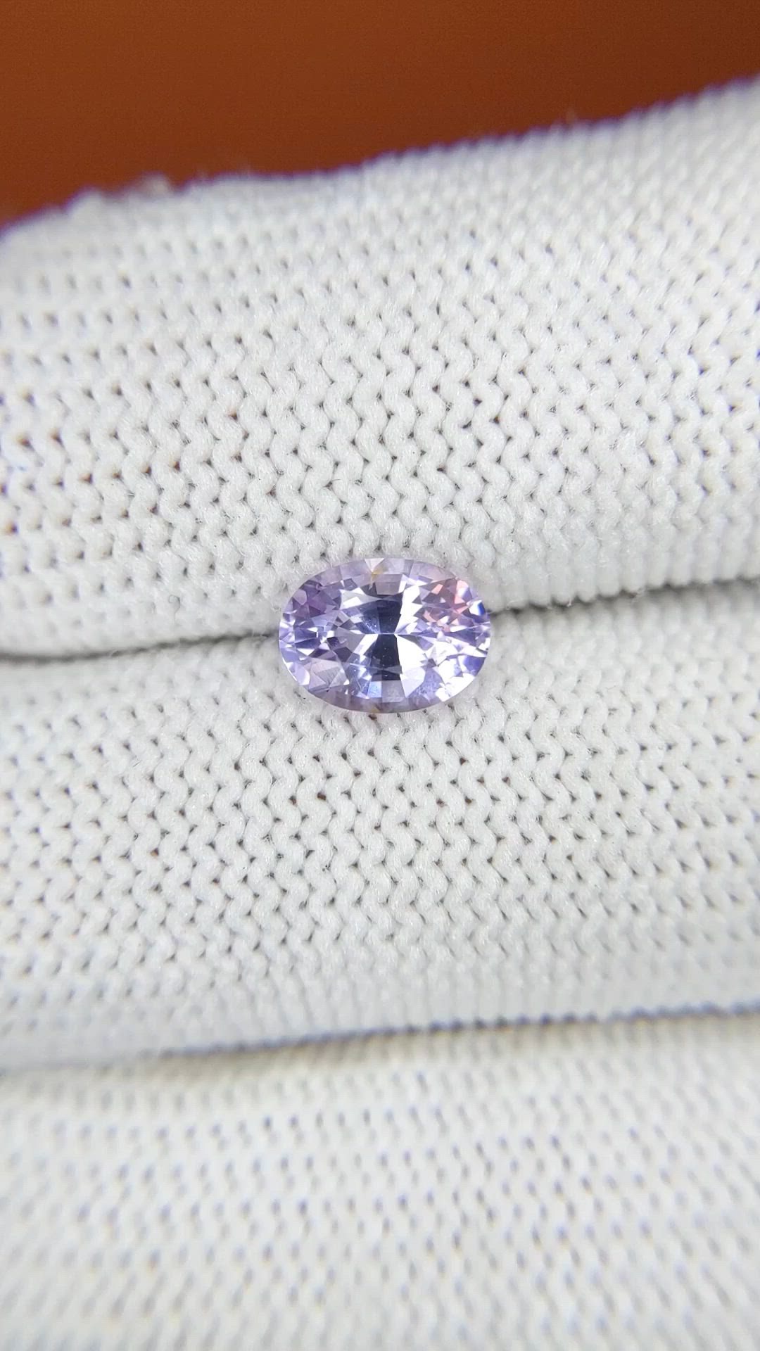 1.28 Ct. Pinkish Purple Spinel from Ceylon (Sri Lanka) Size Video