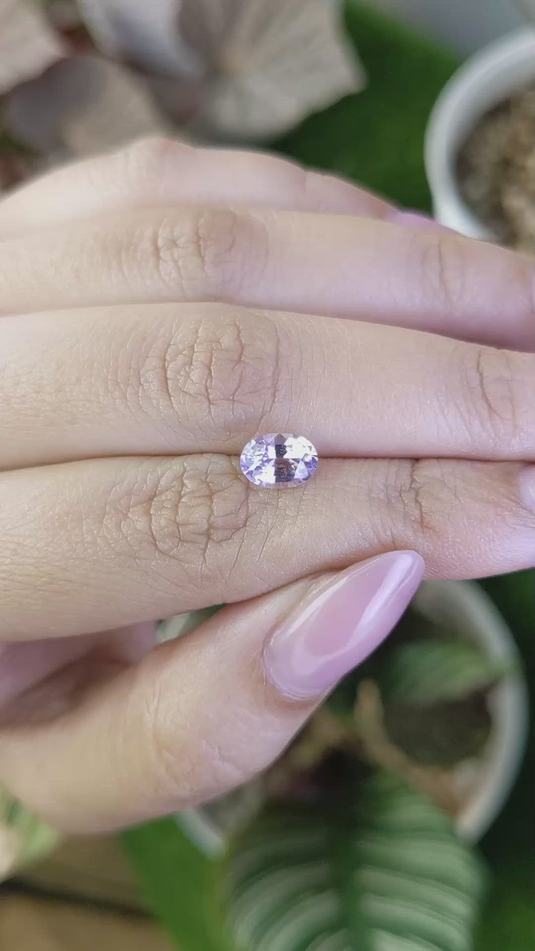 1.28 Ct. Pinkish Purple Spinel from Ceylon (Sri Lanka) Size Video