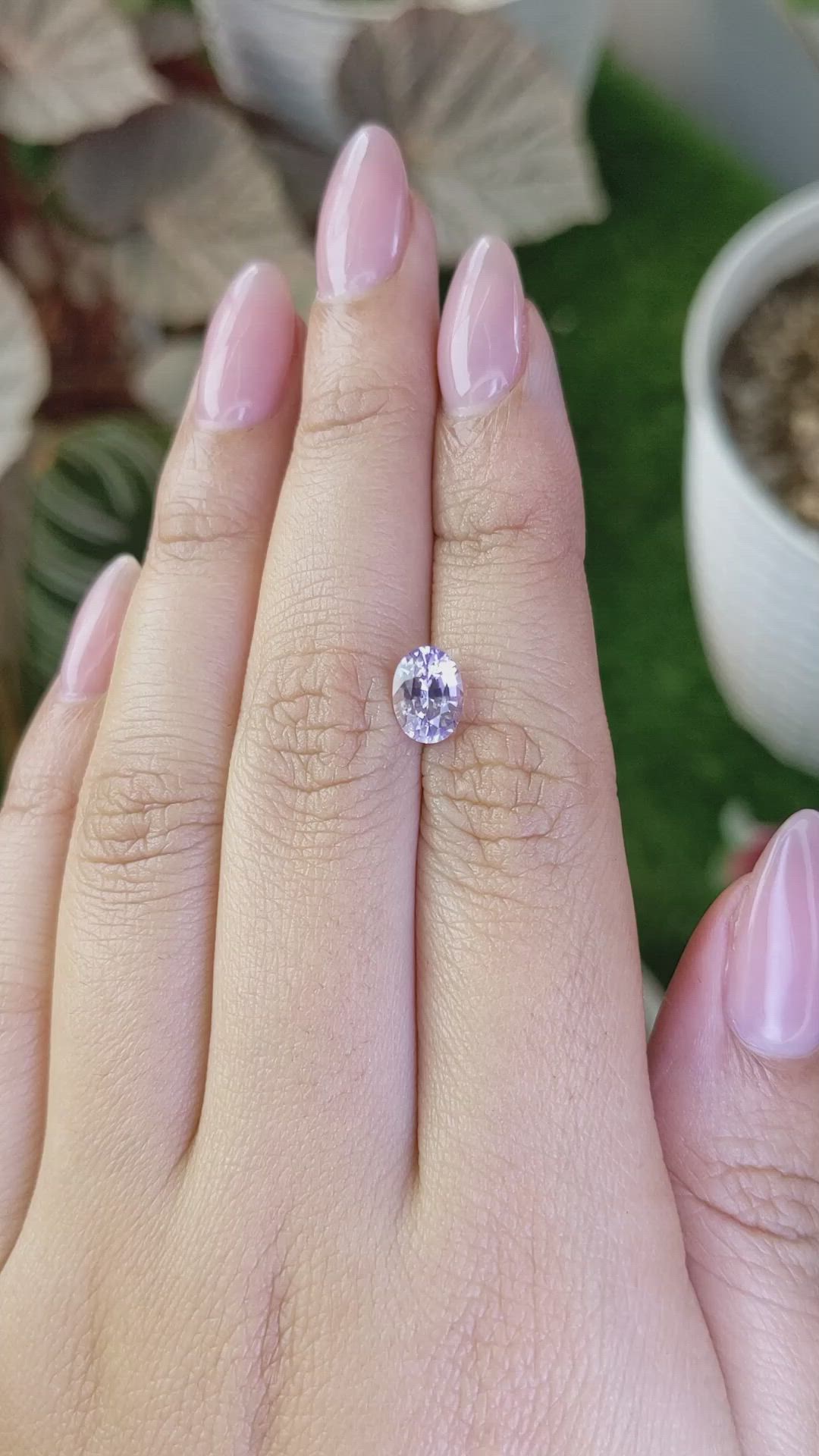 1.28 Ct. Pinkish Purple Spinel from Ceylon (Sri Lanka) Size Video