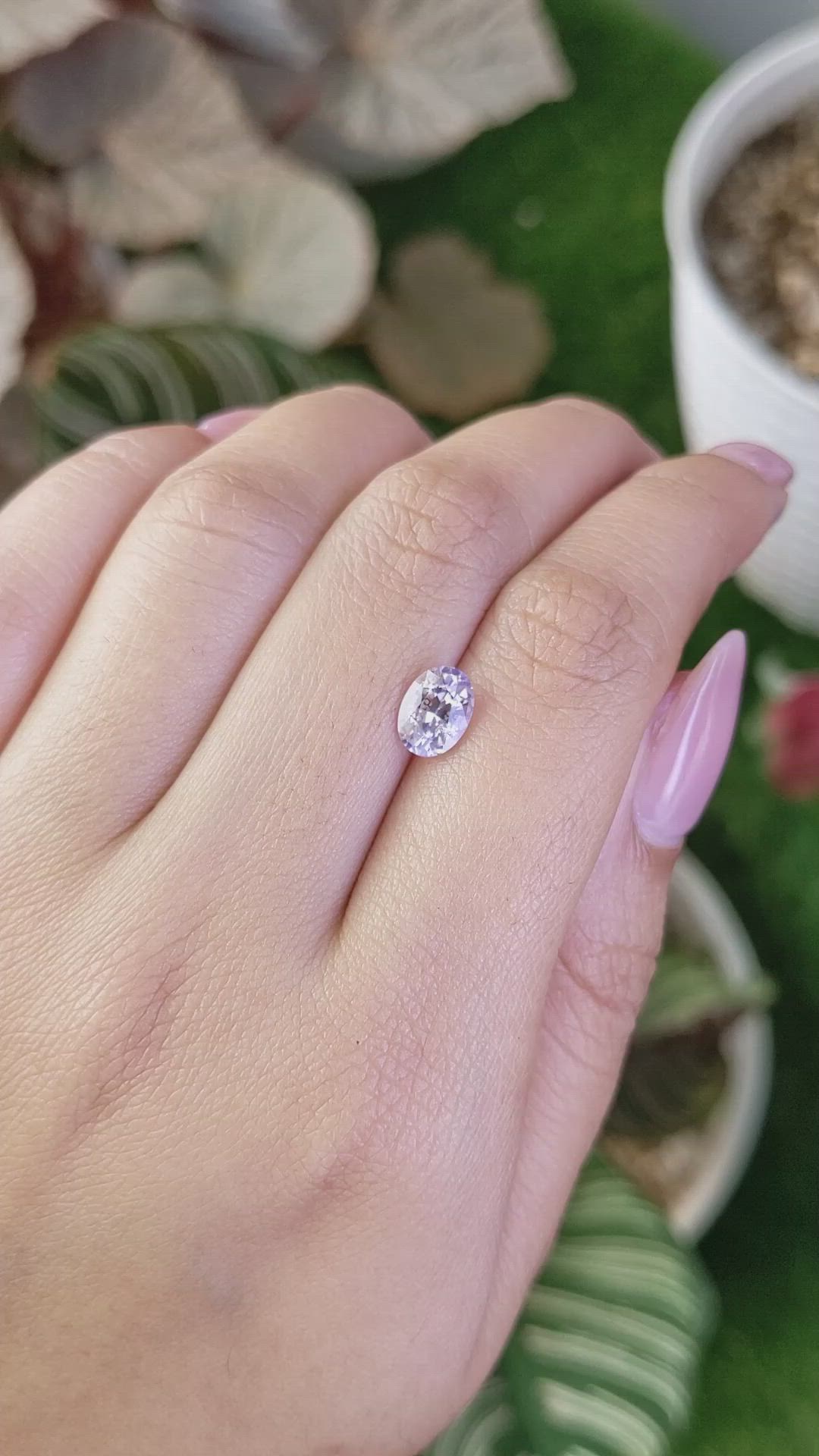 1.28 Ct. Pinkish Purple Spinel from Ceylon (Sri Lanka) Size Video