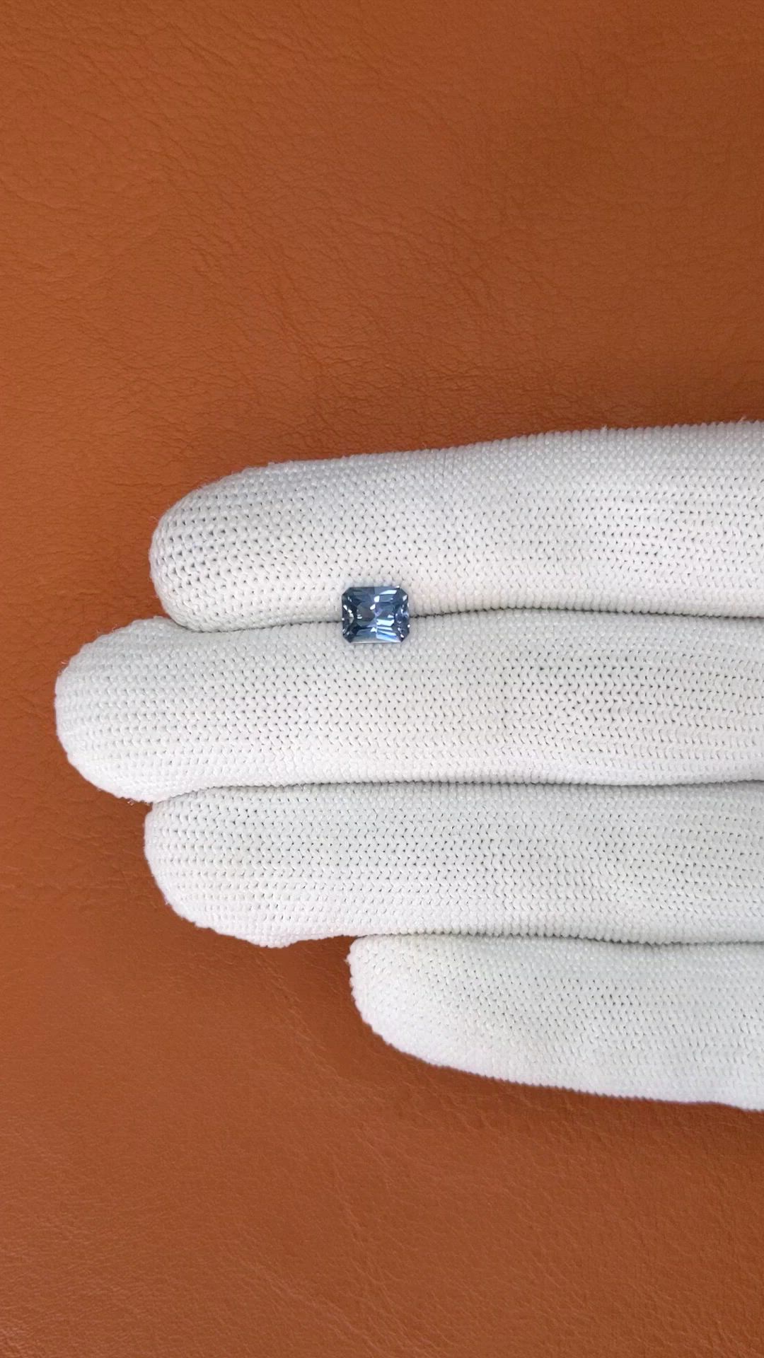 1.36 Ct. Blue Spinel from Ceylon (Sri Lanka) Size Video