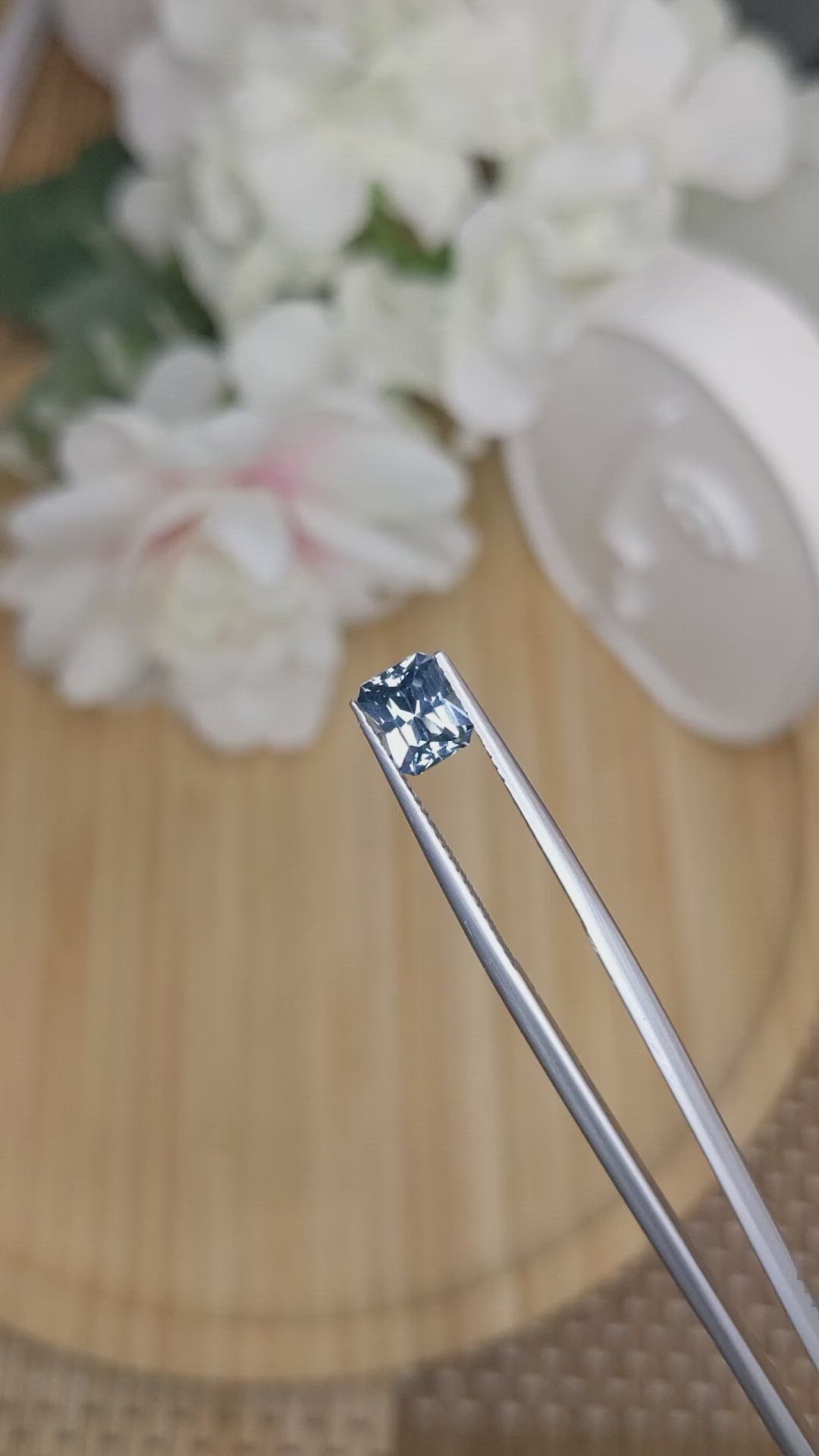1.36 Ct. Blue Spinel from Ceylon (Sri Lanka) Size Video