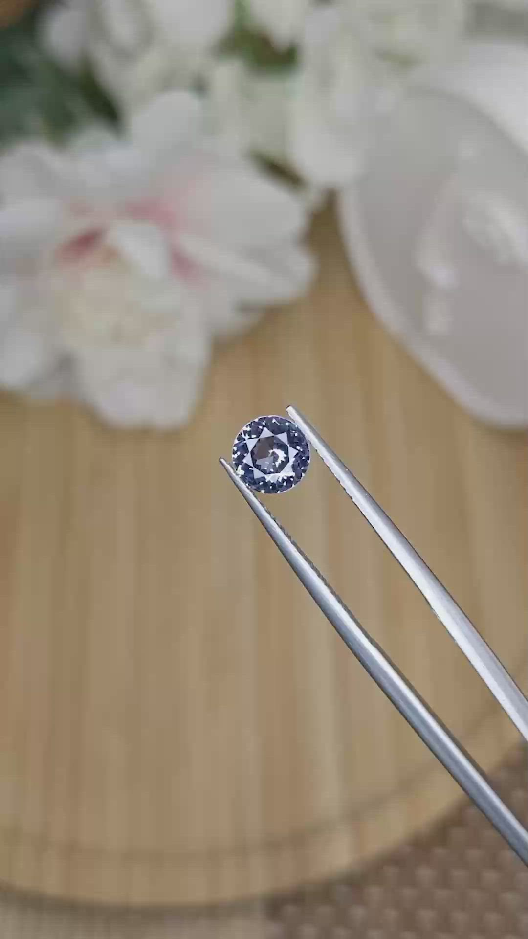 1.08 Ct. Violet Spinel from Ceylon (Sri Lanka) Size Video