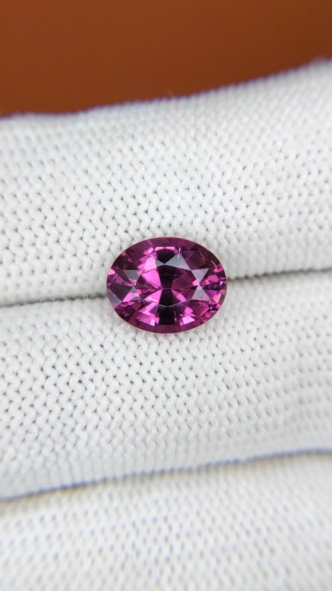 3.58 Ct. Pinkish Purple Garnet from Ceylon (Sri Lanka) Size Video