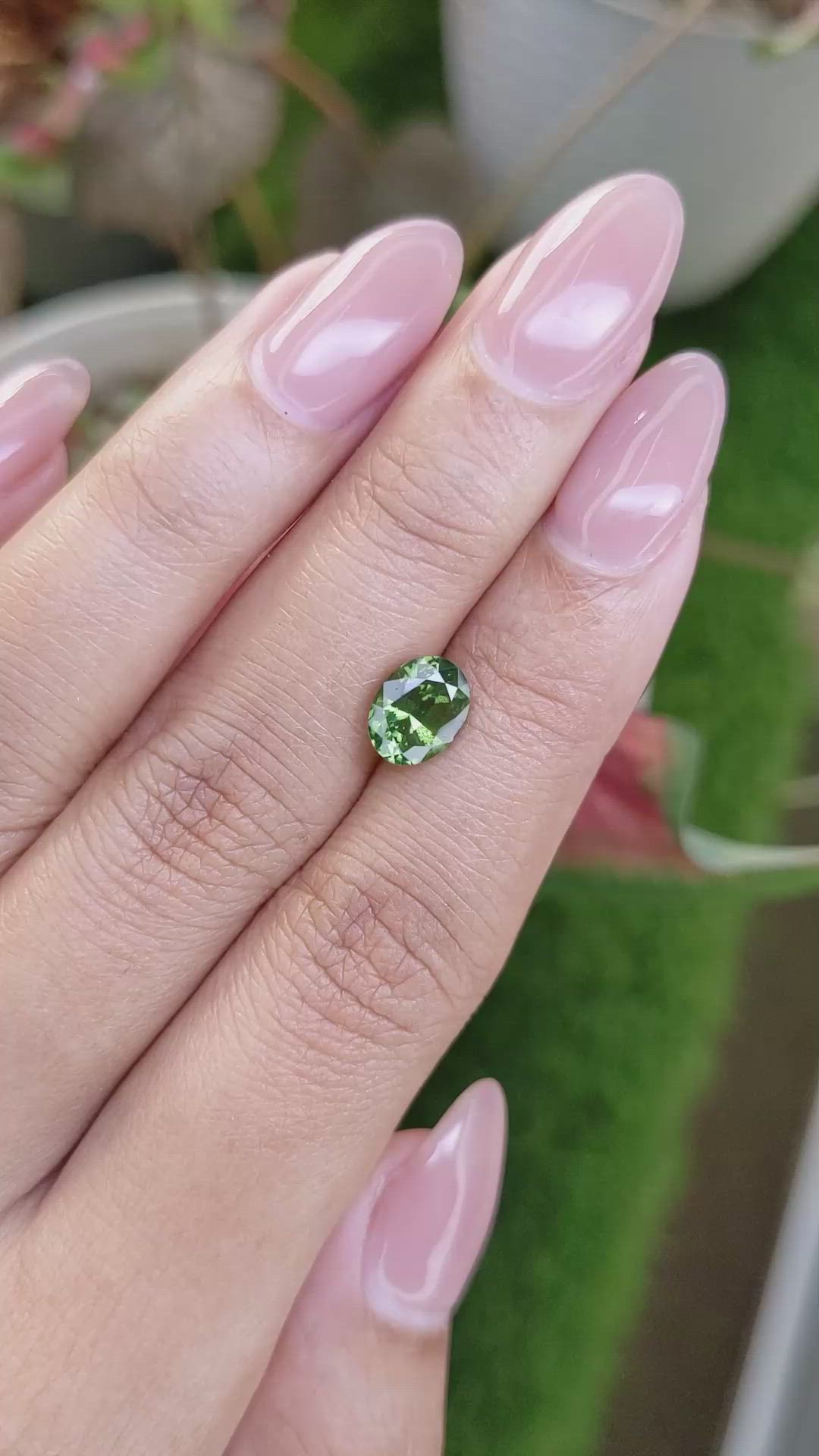 2.24 Ct. Green Zircon from Ceylon (Sri Lanka) Size Video