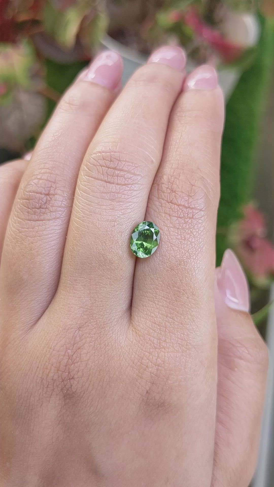 2.24 Ct. Green Zircon from Ceylon (Sri Lanka) Size Video