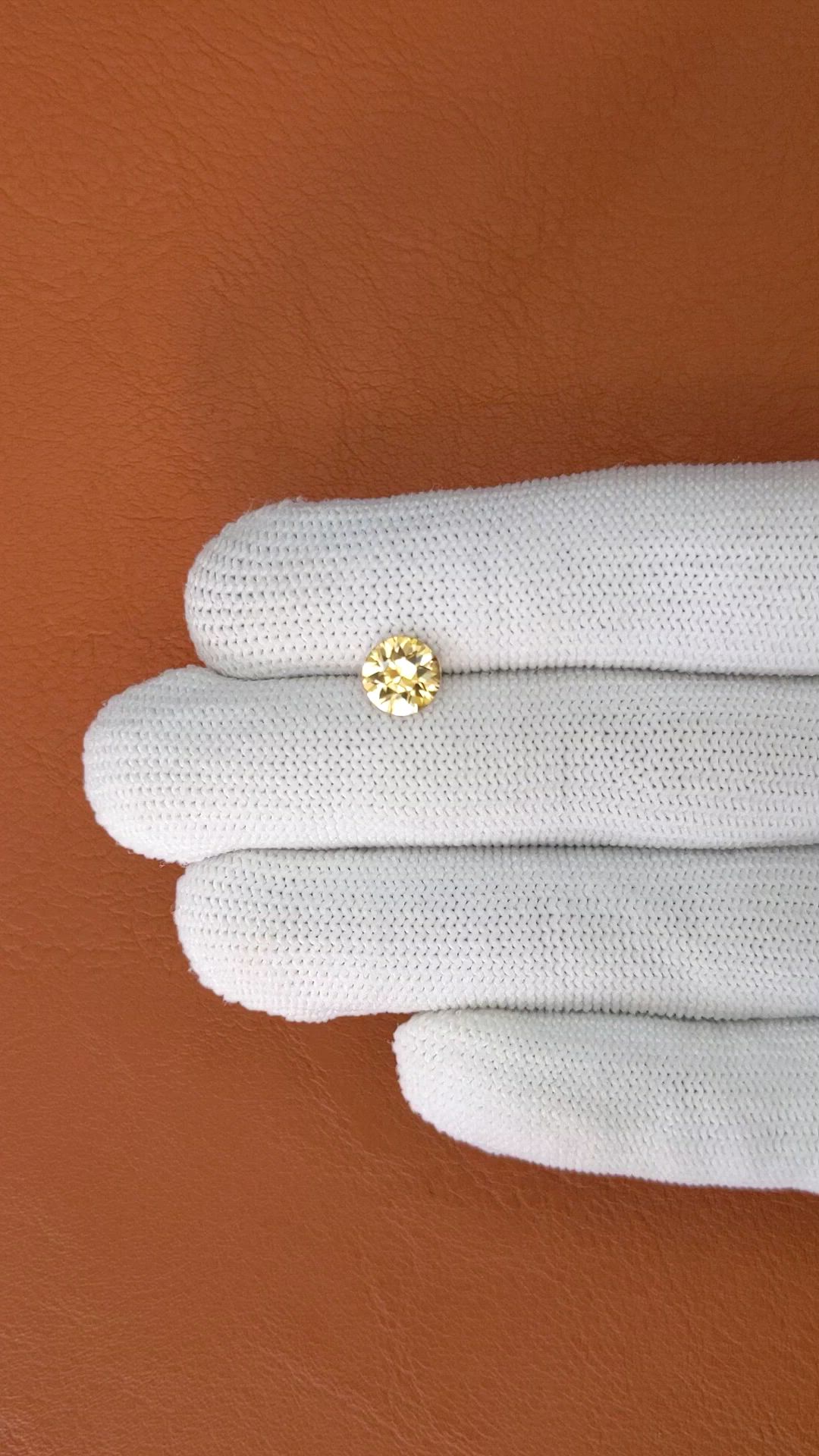 1.79 Ct. Brownish Yellow Zircon from Ceylon (Sri Lanka) Size Video