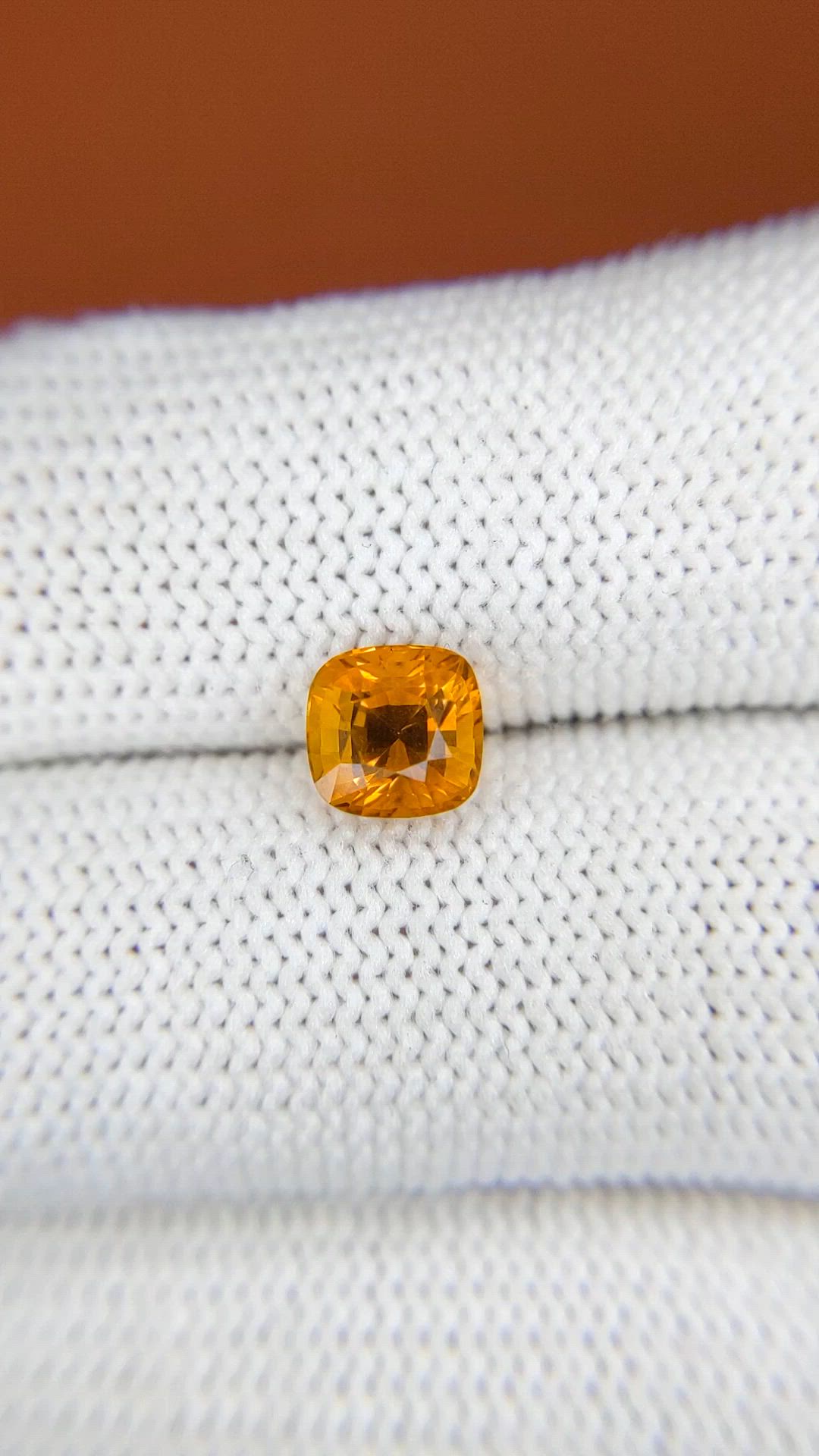 1.22 Ct. Orange Zircon from Ceylon (Sri Lanka) Size Video