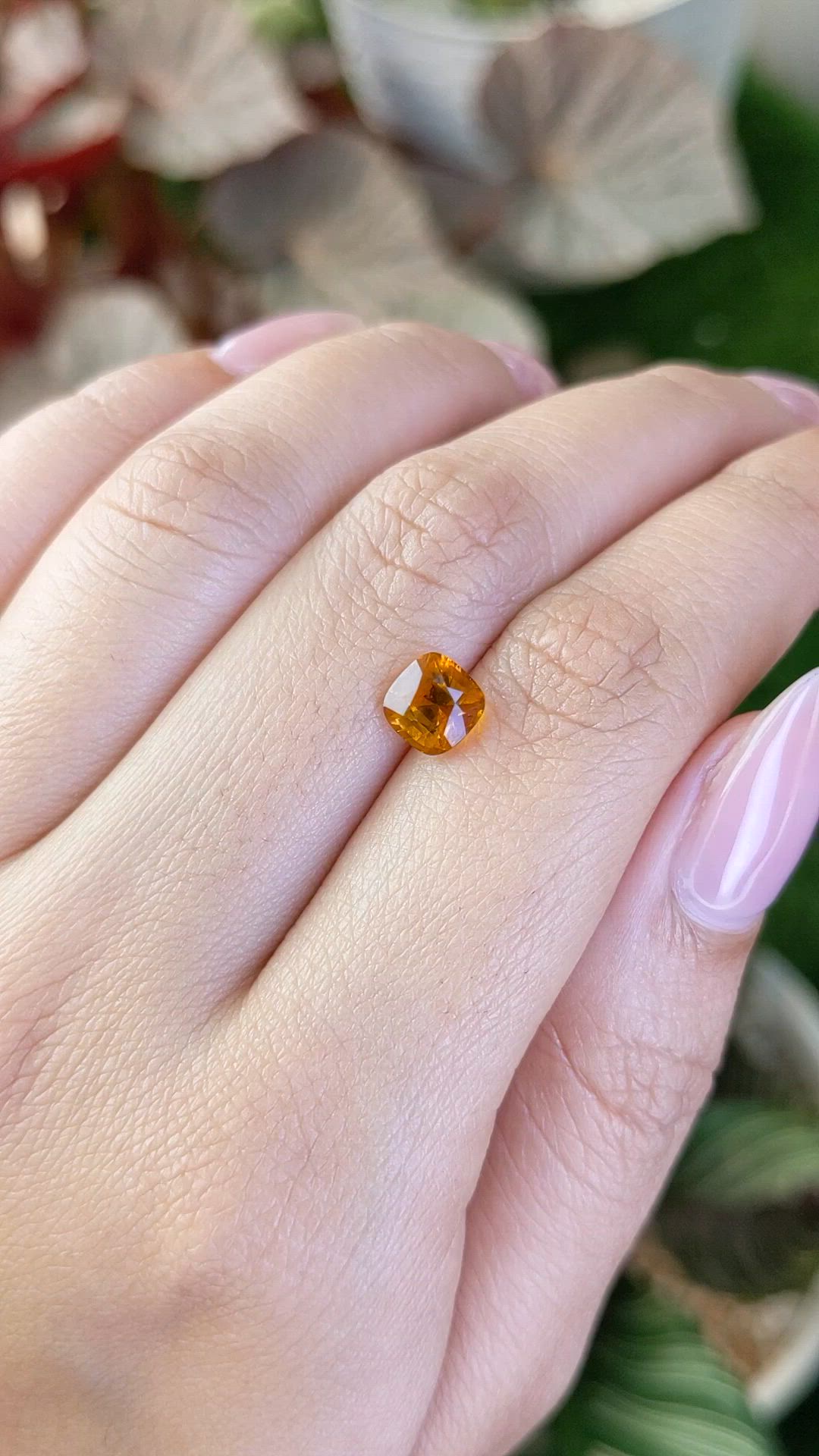 1.22 Ct. Orange Zircon from Ceylon (Sri Lanka) Size Video