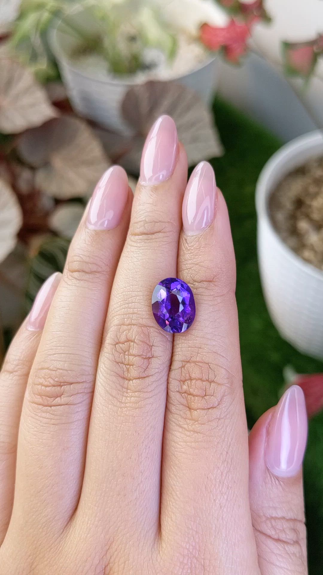 4.04 Ct. Purple Amethyst from Ceylon (Sri Lanka) Size Video