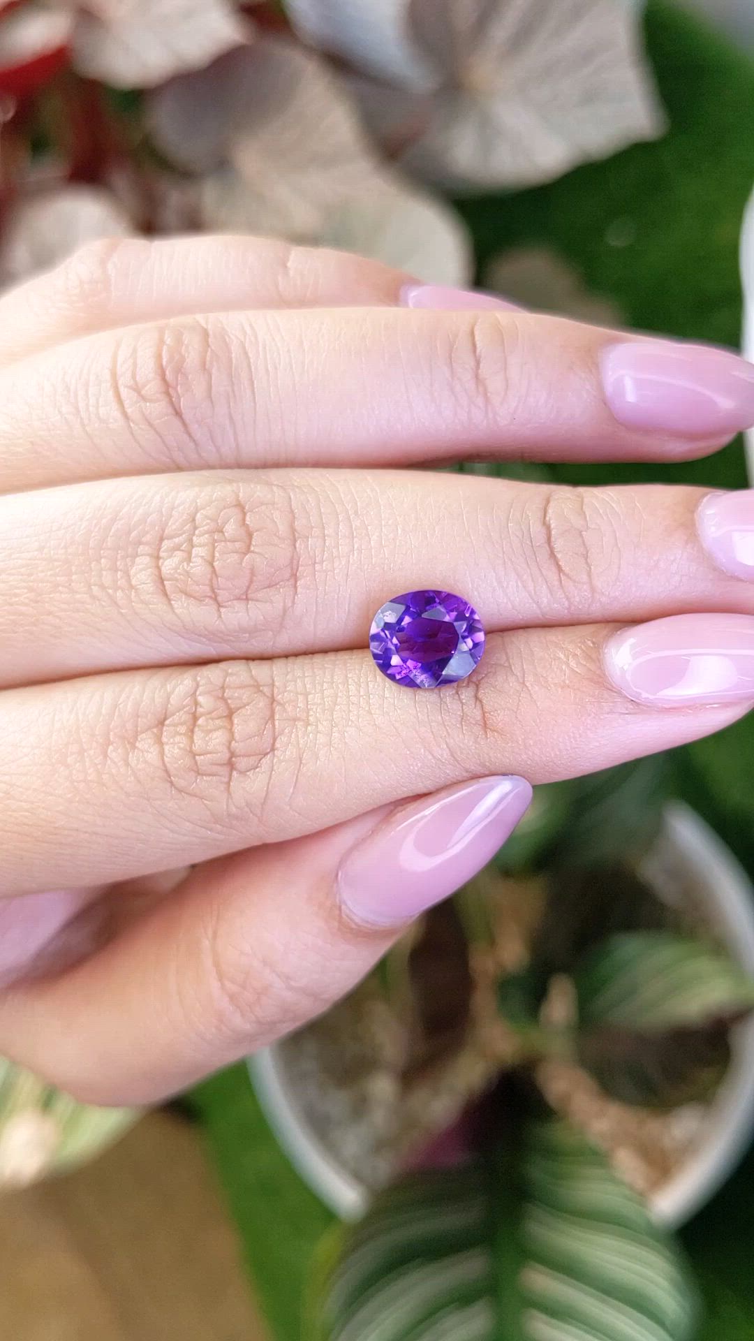 2.18 Ct. Purple Amethyst from Ceylon (Sri Lanka) Size Video