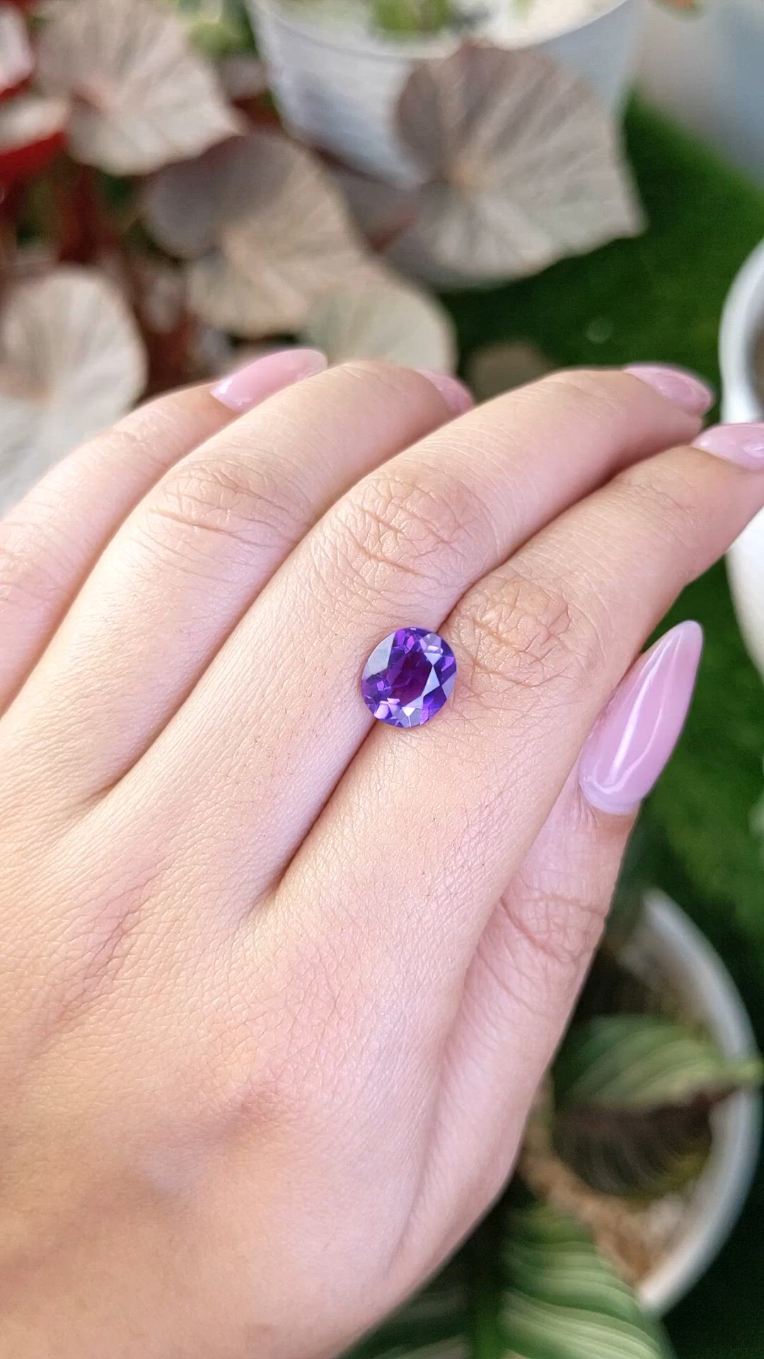 2.18 Ct. Purple Amethyst from Ceylon (Sri Lanka) Size Video