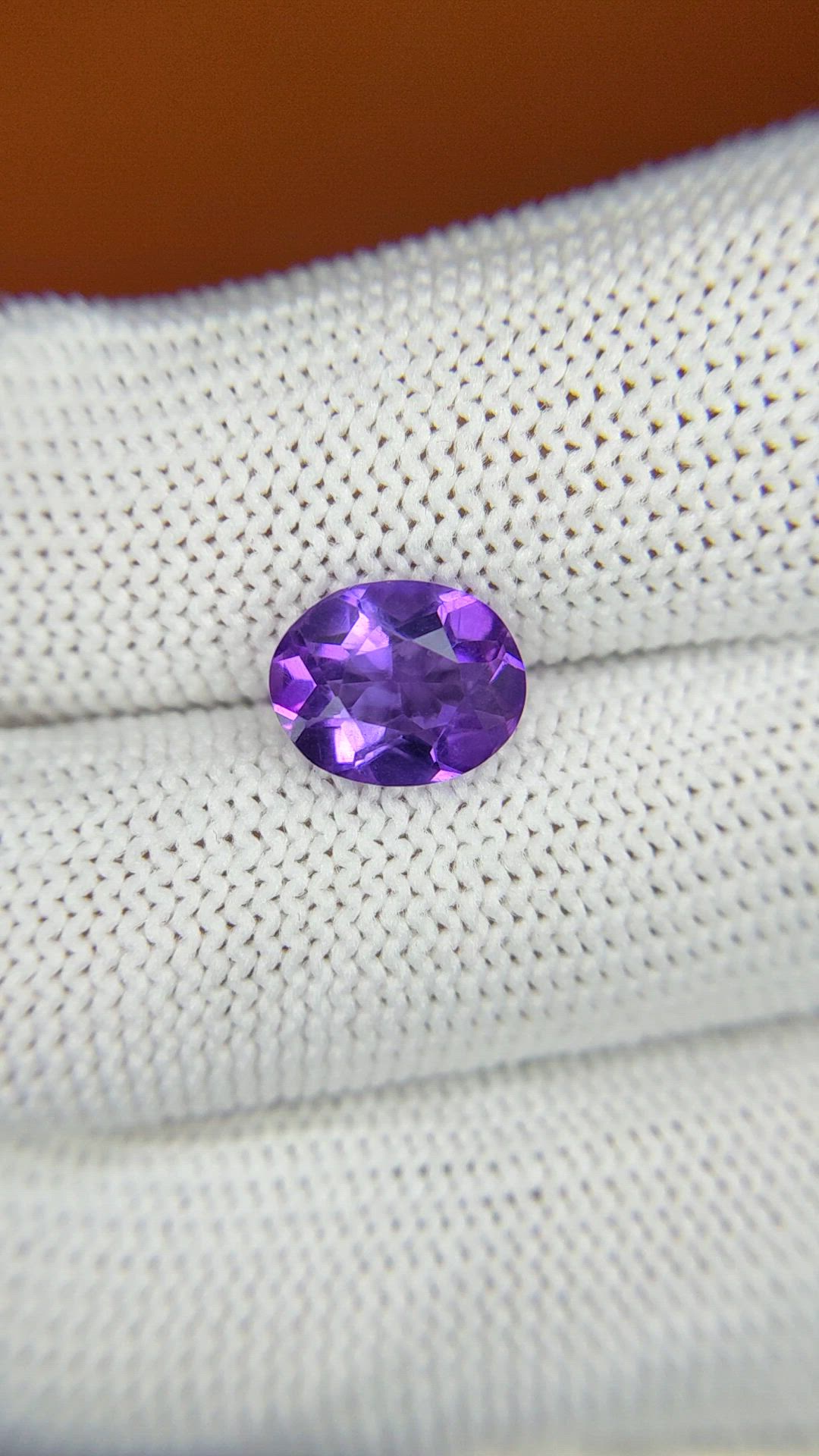 2.14 Ct. Purple Amethyst from Ceylon (Sri Lanka) Size Video