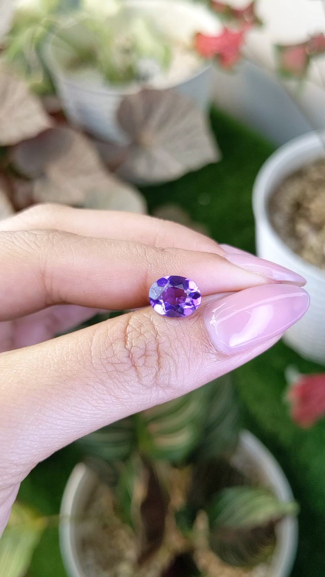 2.14 Ct. Purple Amethyst from Ceylon (Sri Lanka) Size Video