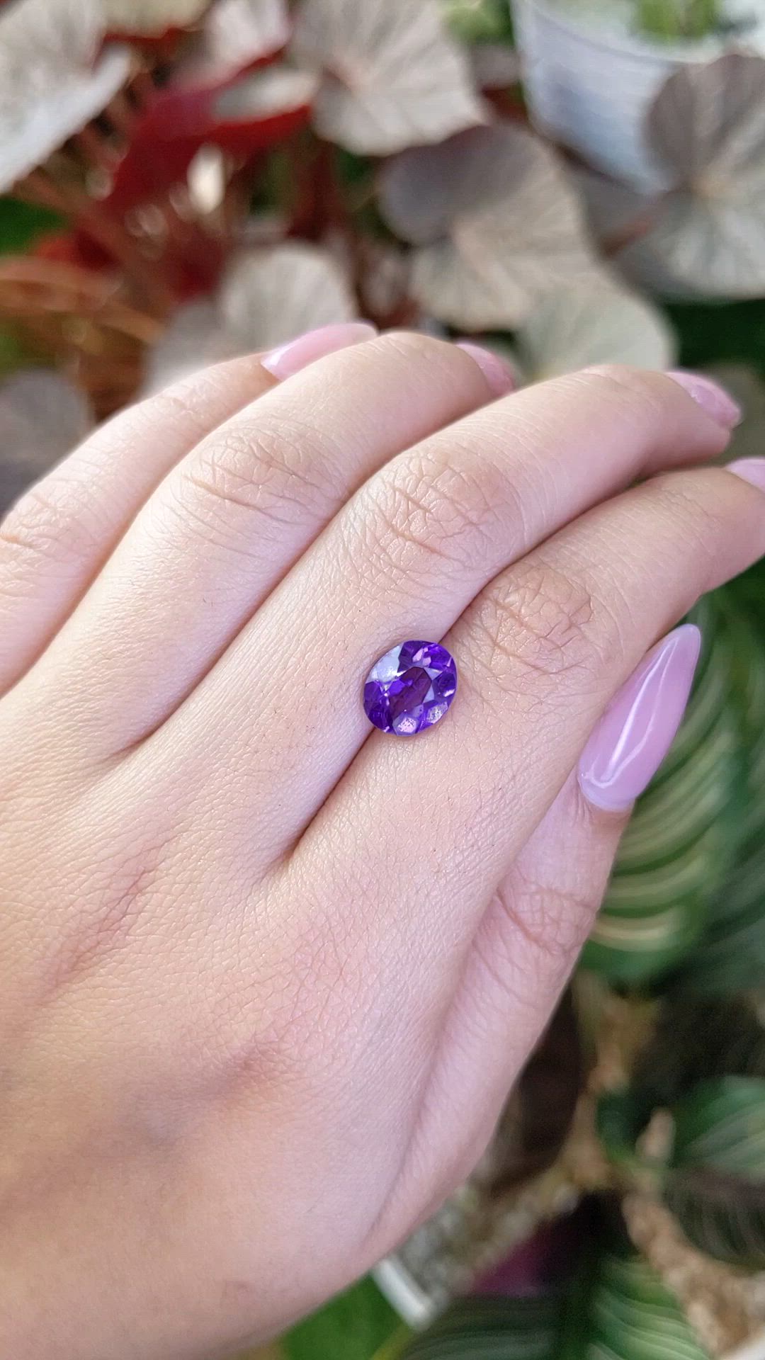 2.14 Ct. Purple Amethyst from Ceylon (Sri Lanka) Size Video