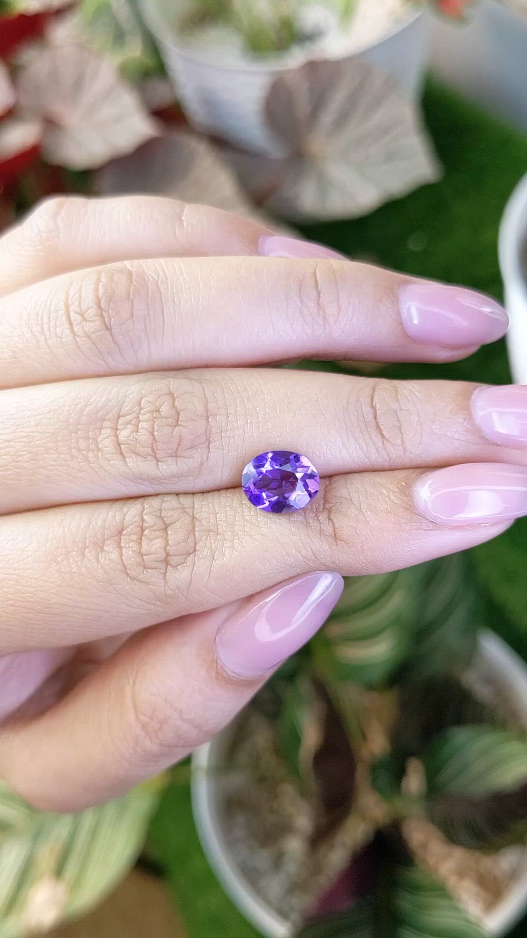 2.14 Ct. Purple Amethyst from Ceylon (Sri Lanka) Size Video