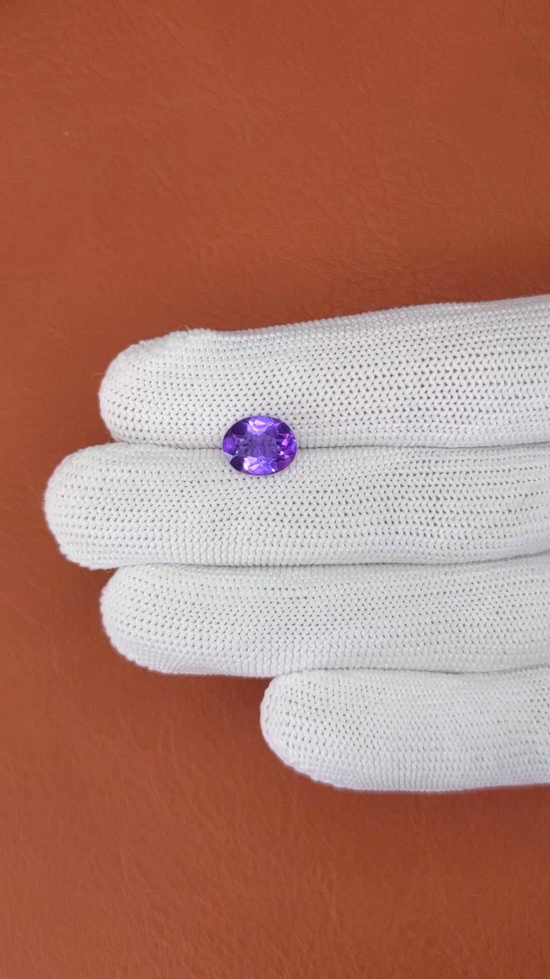 2.14 Ct. Purple Amethyst from Ceylon (Sri Lanka) Size Video