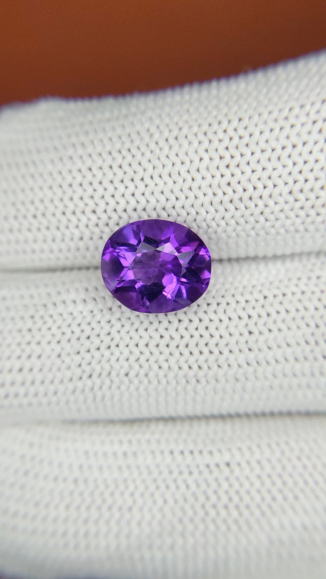 3.47 Ct. Purple Amethyst from Ceylon (Sri Lanka) Size Video