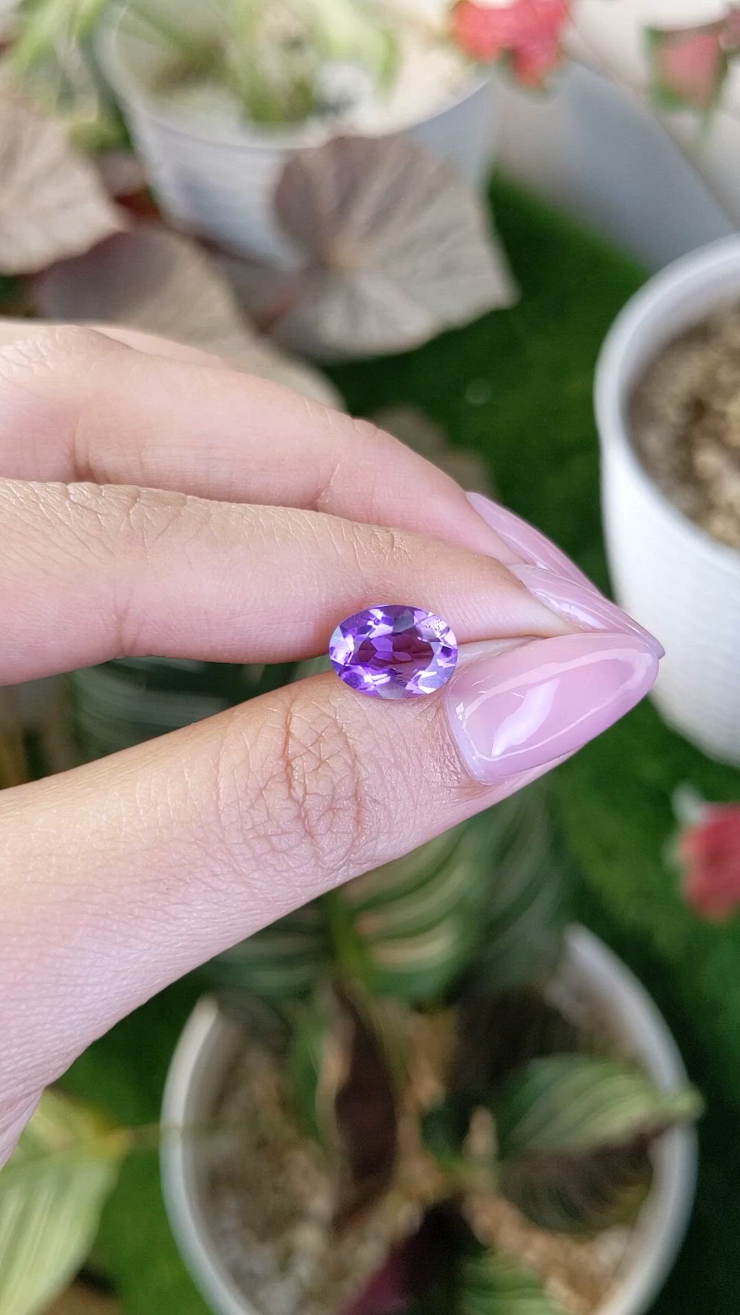 2.37 Ct. Purple Amethyst from Ceylon (Sri Lanka) Size Video