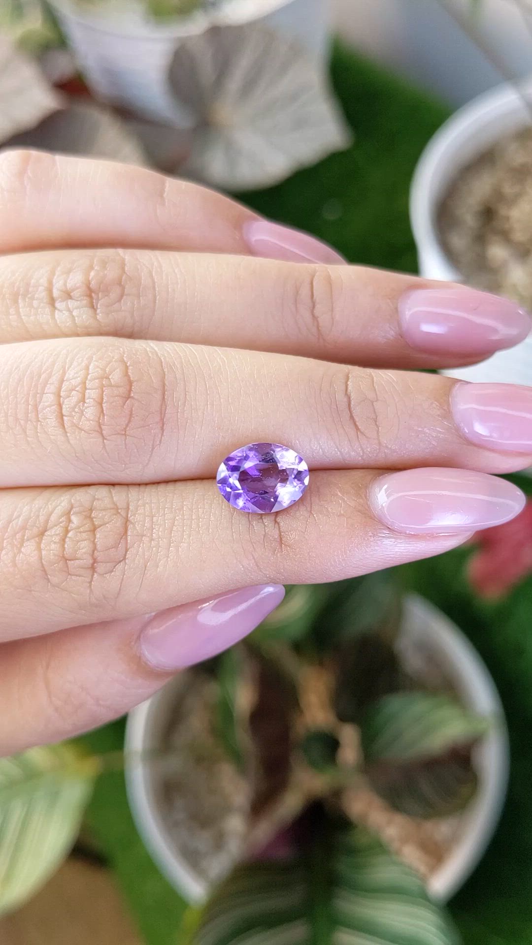 2.08 Ct. Purple Amethyst from Ceylon (Sri Lanka) Size Video